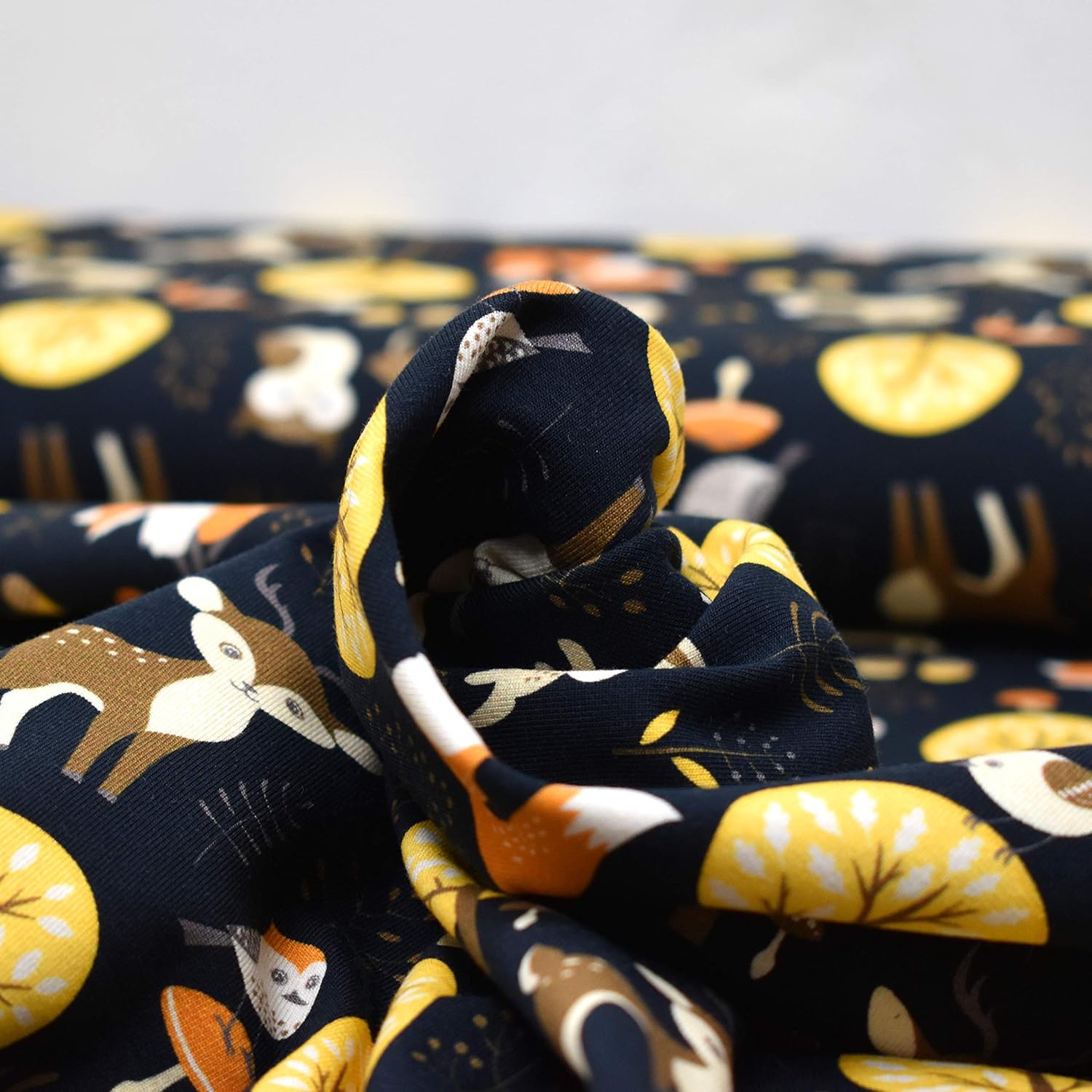 MAGAM-Stoffe Theodor Kinder Jersey Stoff Oeko-Tex Meterware 50cm (Schwarz)