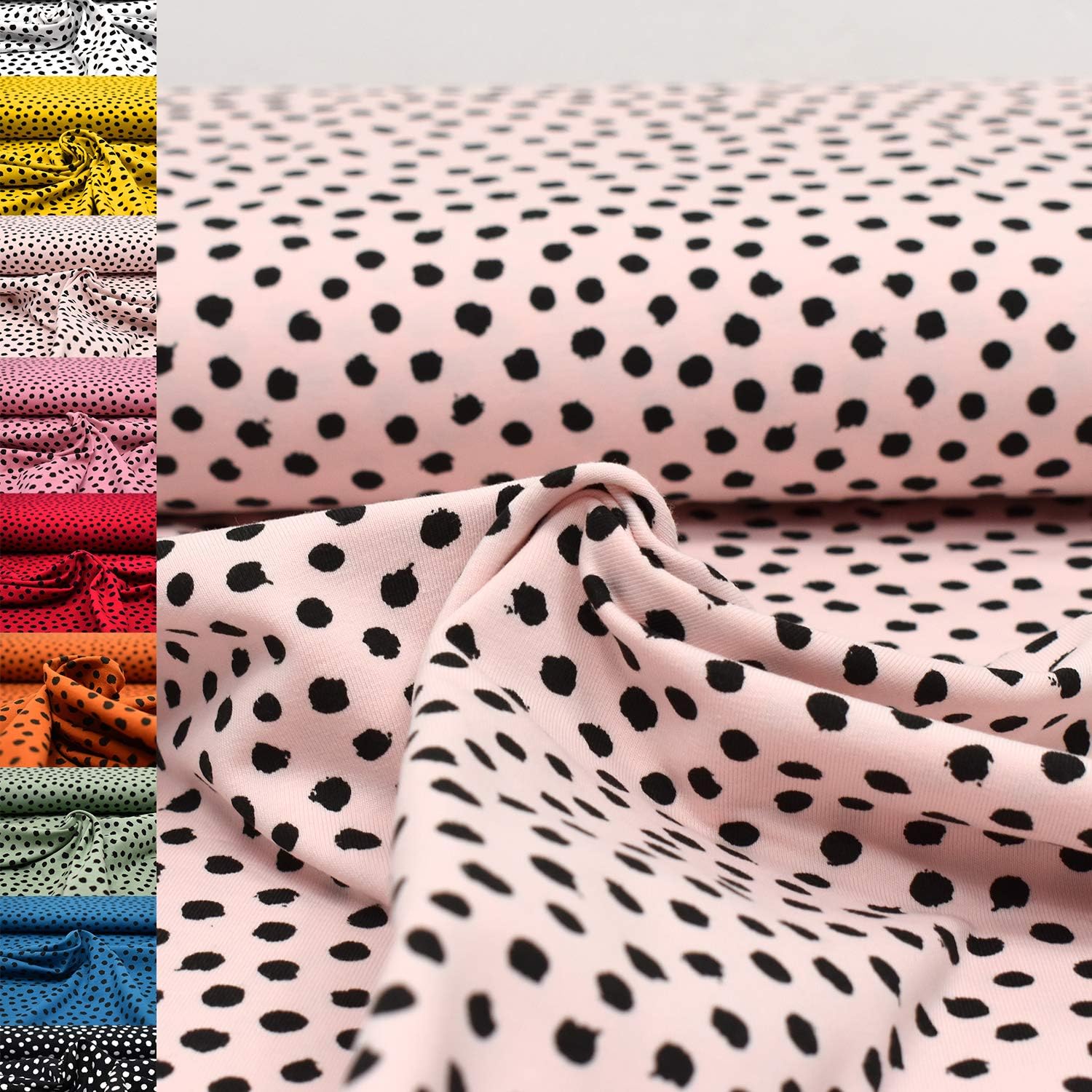 MAGAM-Stoffe Grace Jersey Kinder Stoff Oeko-Tex Meterware 50cm (8. Hellrosa)