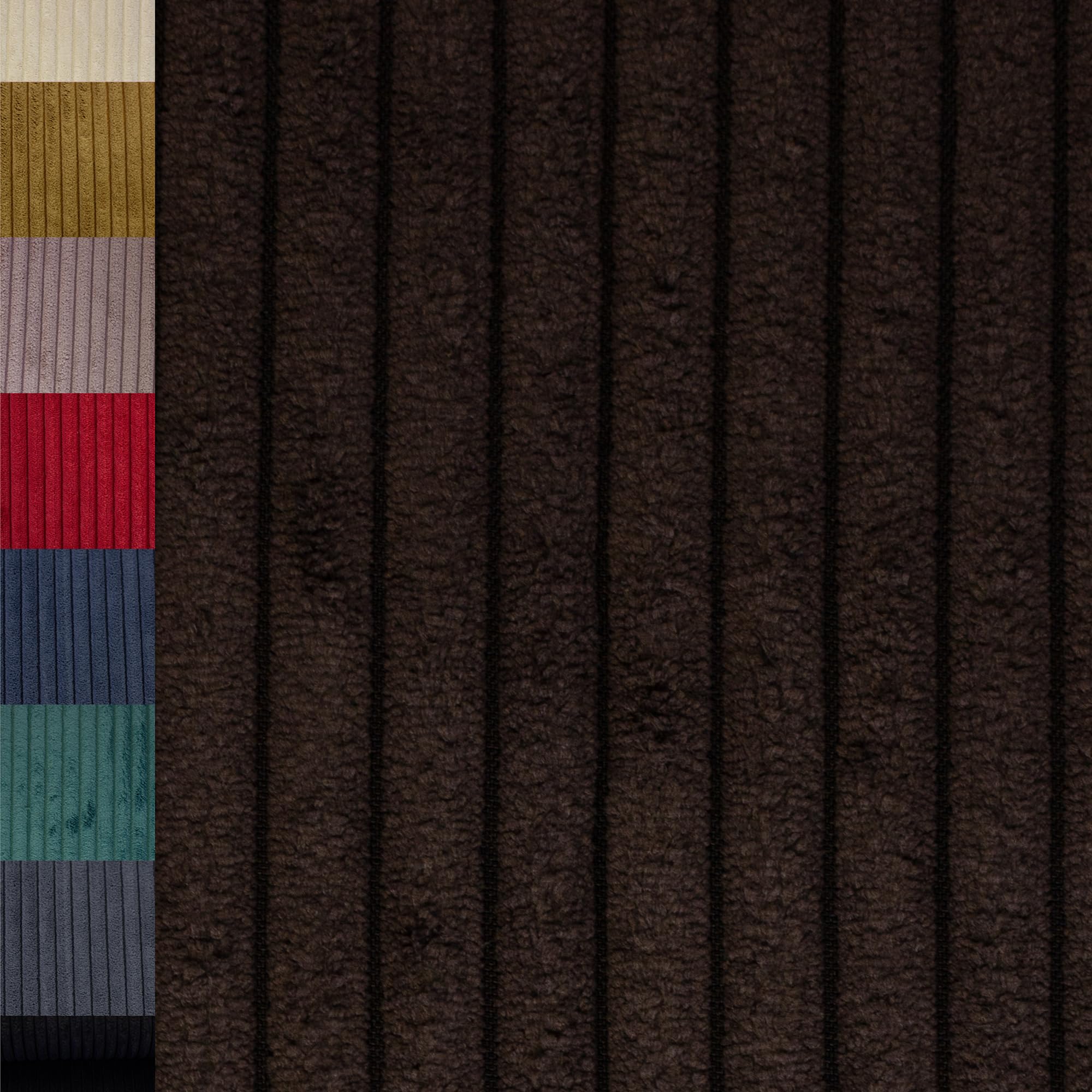 MAGAM-Stoffe Wien Samtcord Deko Polster Taschen Kleidung Breitcord Meterware ab 50cm (15. Petrol dunkel)