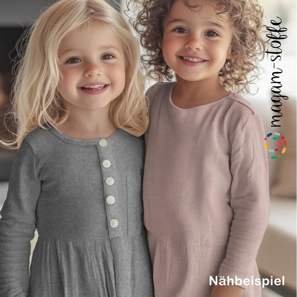 MAGAM-Stoffe Frieda Bio Fleece Stoff 100% Baumwolle Meterware 50cm (01. Natur weiß)