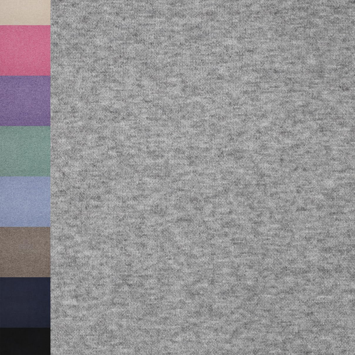 MAGAM-Stoffe Adele super weicher Strickstoff für Kleidung Meterware ab 50cm (10. Meliert grau)