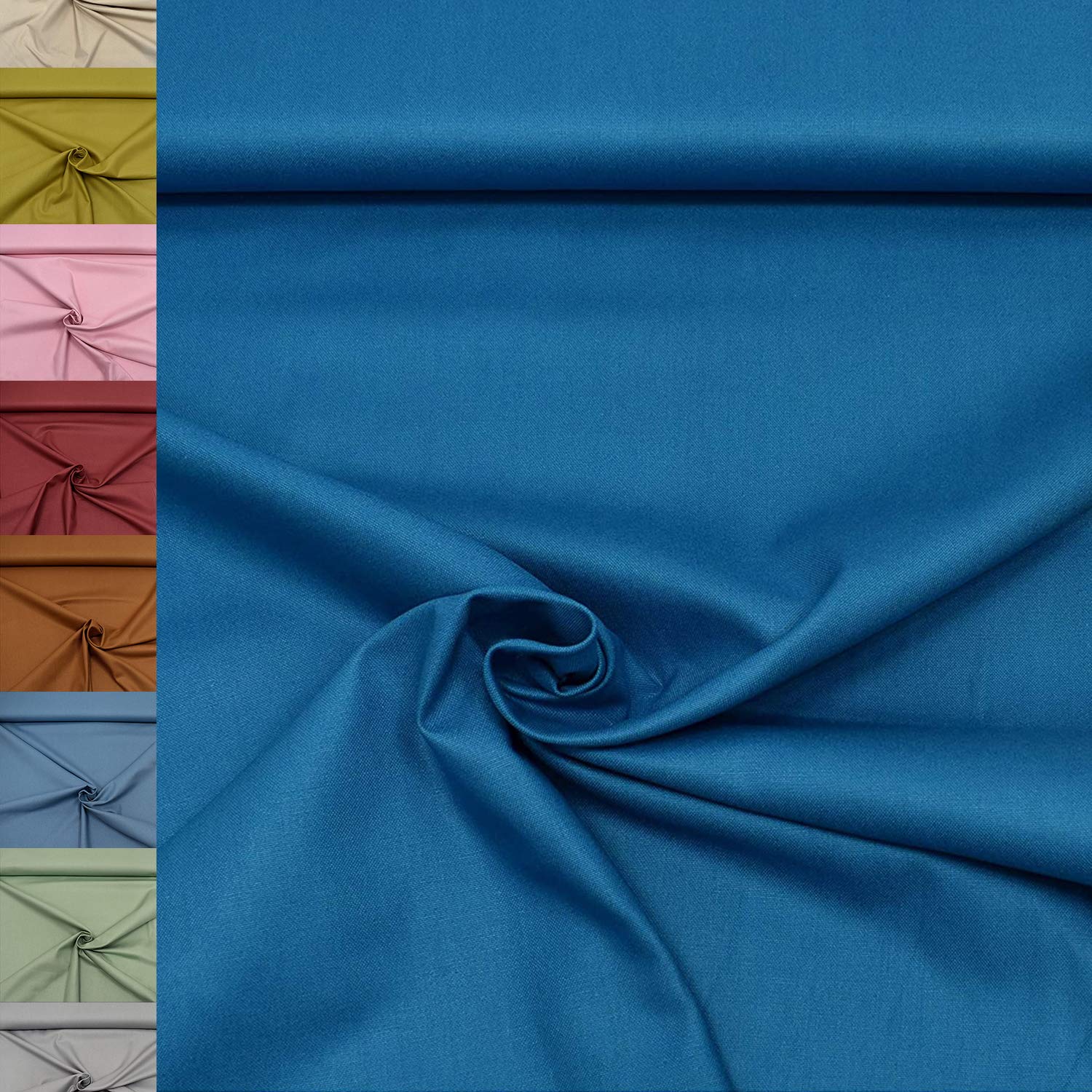 MAGAM-Stoffe Dylan weicher Canvas Baumwollstoff Kleidung Polsterstoff Meterware 50cm (12. Dunkelblau)