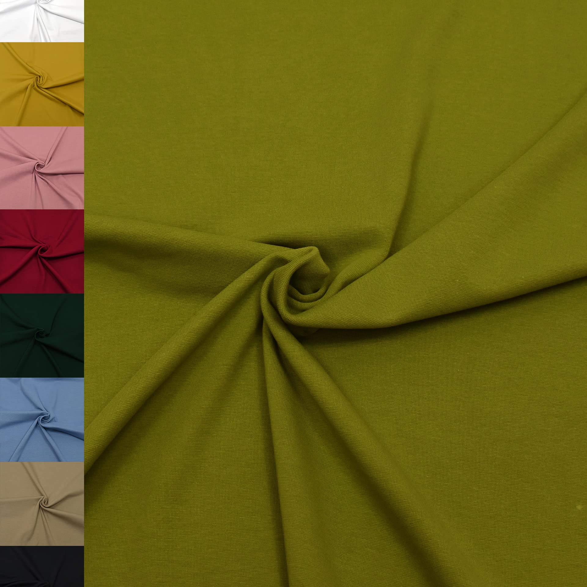 MAGAM-Stoffe Noah Bündchenstoff Feinstrick uni Oeko-Tex Meterware 50cm (18. Aqua türkis)