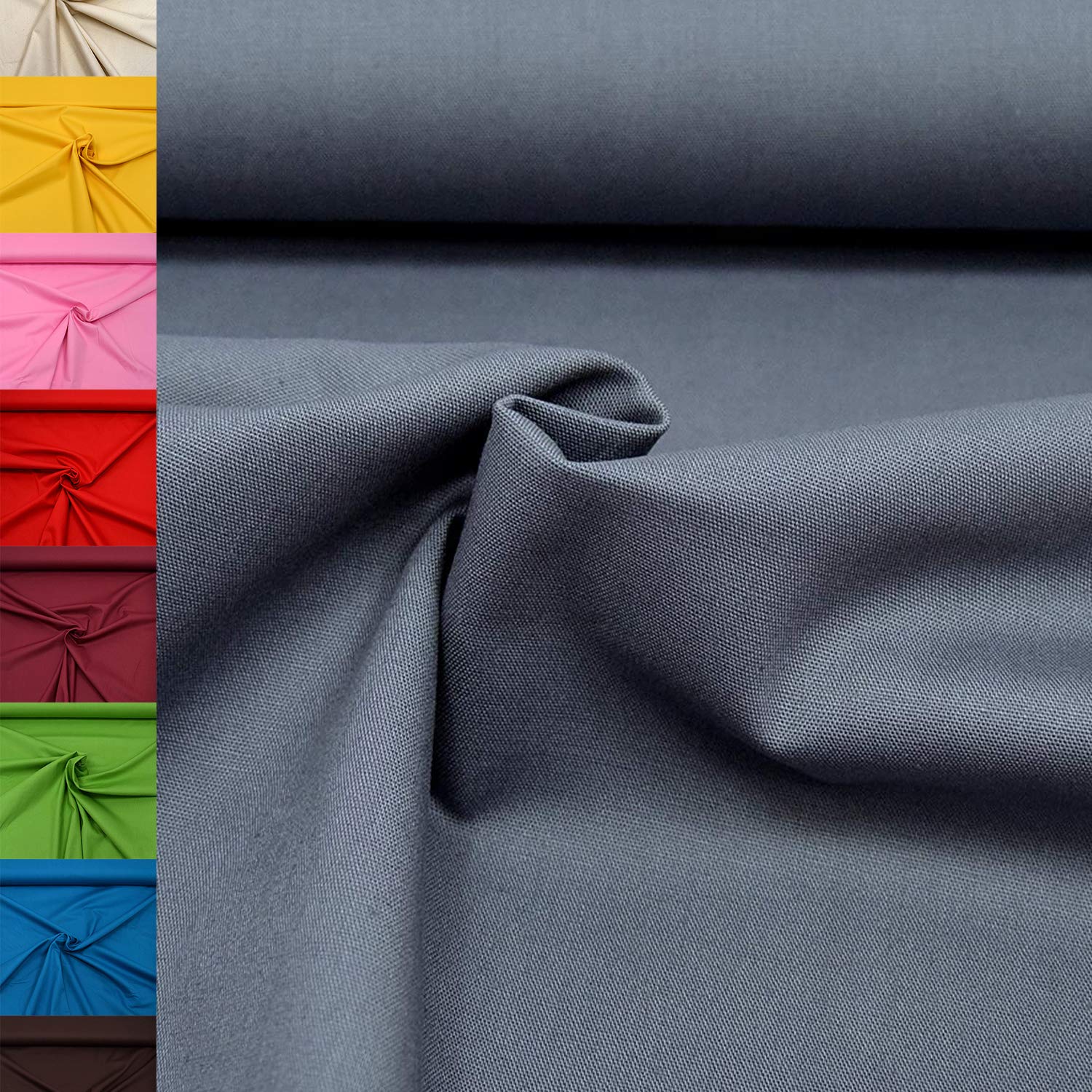 MAGAM-Stoffe Sophie Baumwollstoff Uni 100% Baumwolle Oeko-Tex Meterware 50cm (11. Rosenholz)