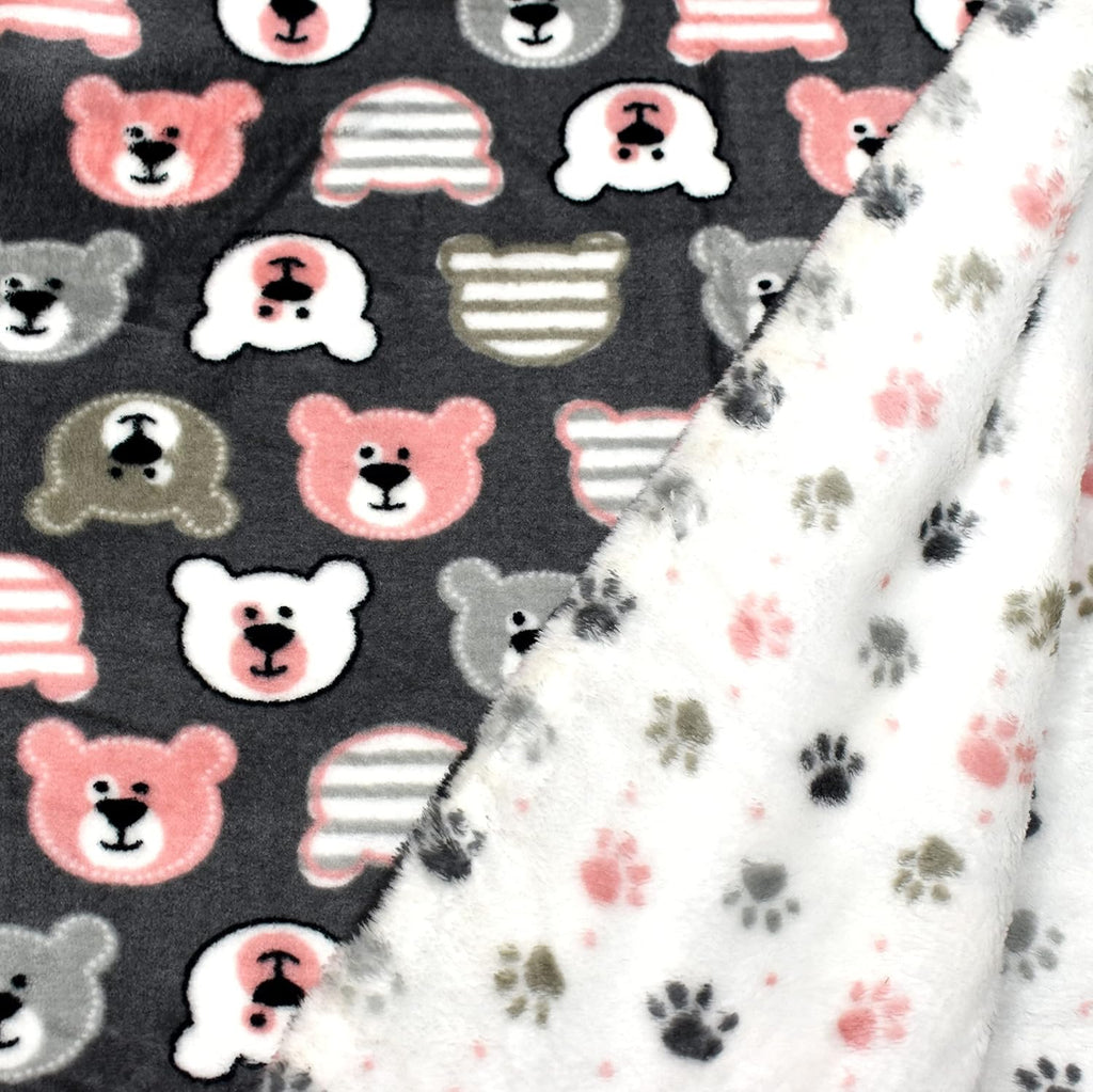 MAGAM-Stoffe Simon Bär Wellness Fleece Stoff Meterware 50cm (Dunkelgrau)