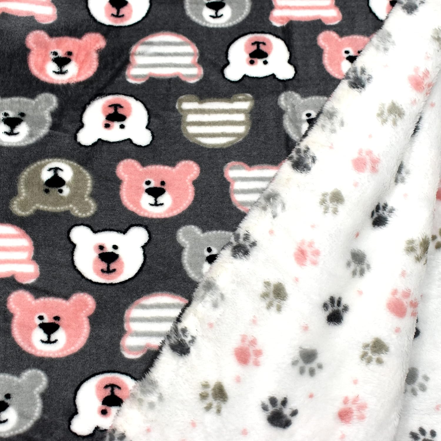 MAGAM-Stoffe Simon Bär Wellness Fleece Stoff Meterware 50cm (Dunkelgrau)