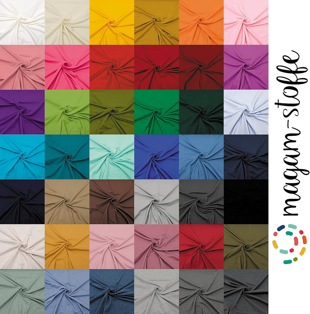 MAGAM-Stoffe Finn Jersey Stoff uni Oeko-Tex Meterware 50cm (29. Dunkelgrau)