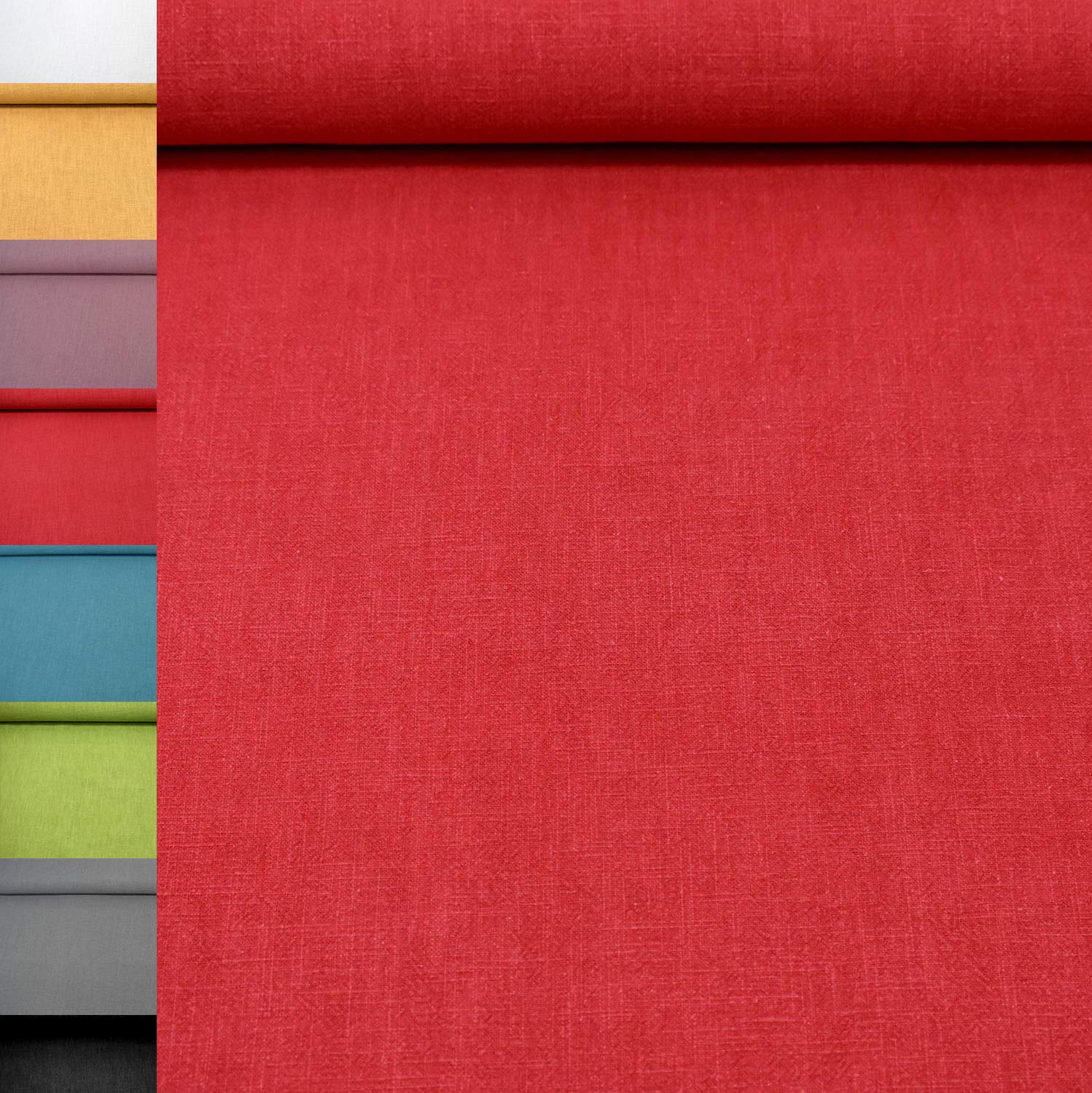 MAGAM-Stoffe Helena Bauernleinen 100% Leinen Stoff Uni Oeko-Tex Meterware 50cm (13. Schwarz)