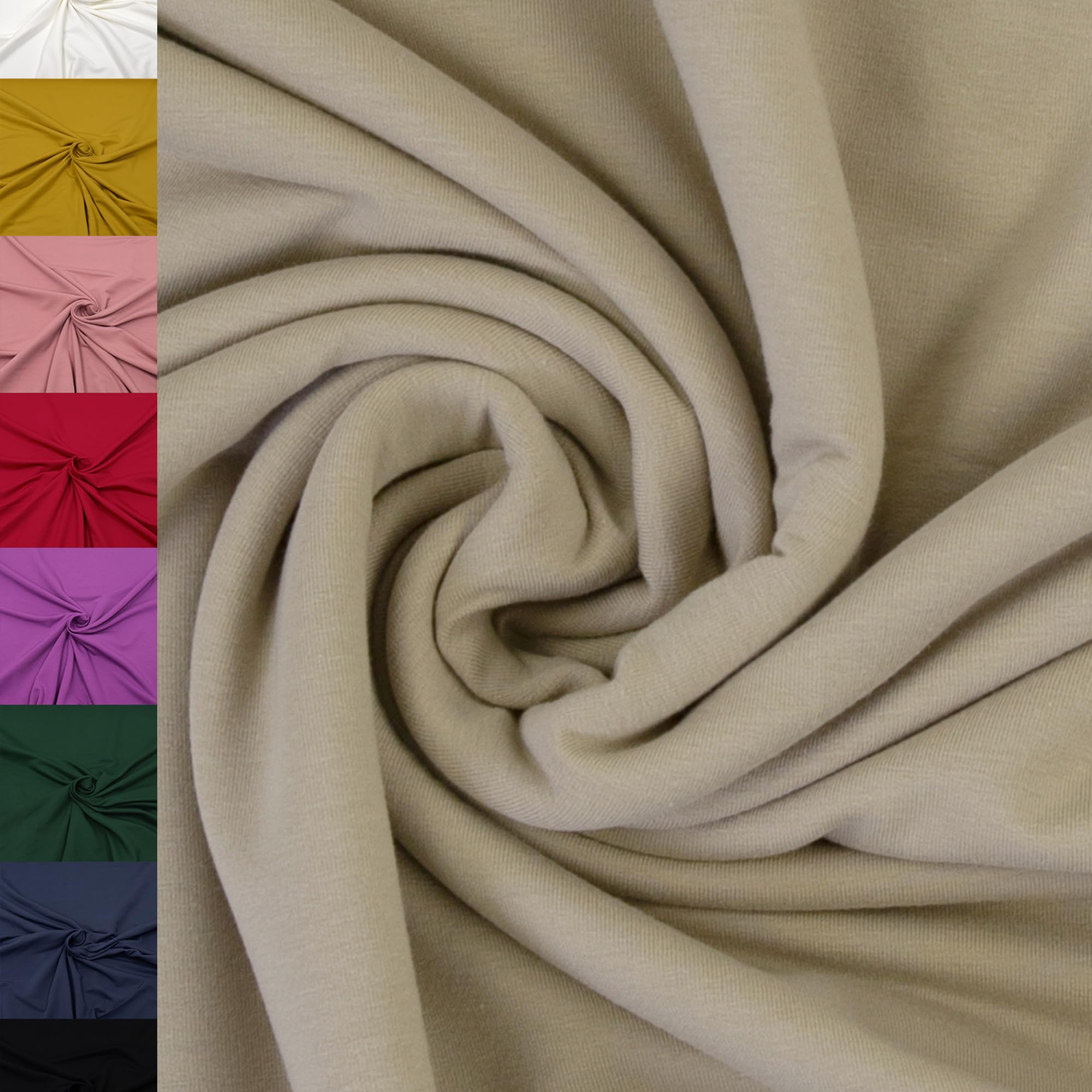 MAGAM-Stoffe Finn Jersey Stoff uni Oeko-Tex Meterware 50cm (29. Dunkelgrau)