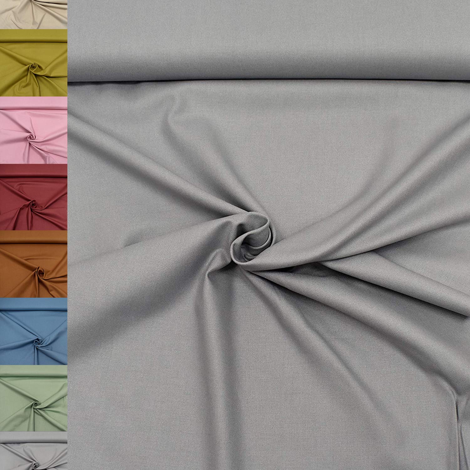 MAGAM-Stoffe Dylan weicher Canvas Baumwollstoff Kleidung Polsterstoff Meterware 50cm (12. Dunkelblau)