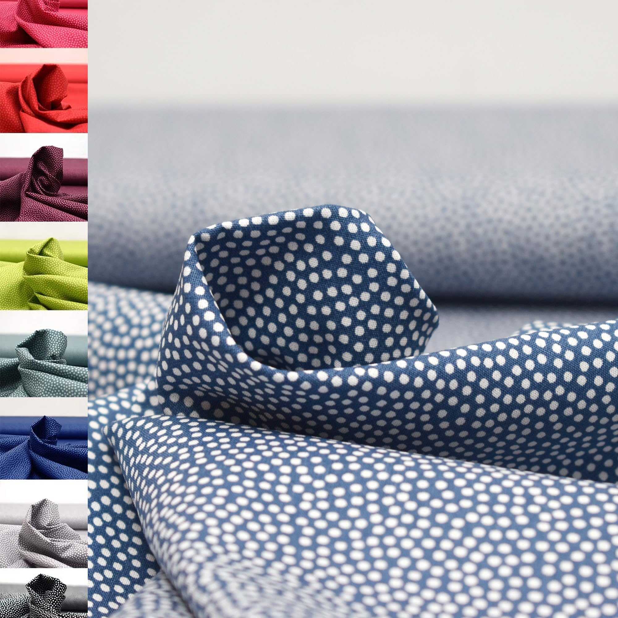 MAGAM-Stoffe Keno Tupfen Baumwollstoff Oeko-Tex Meterware 50cm (02. Orange)