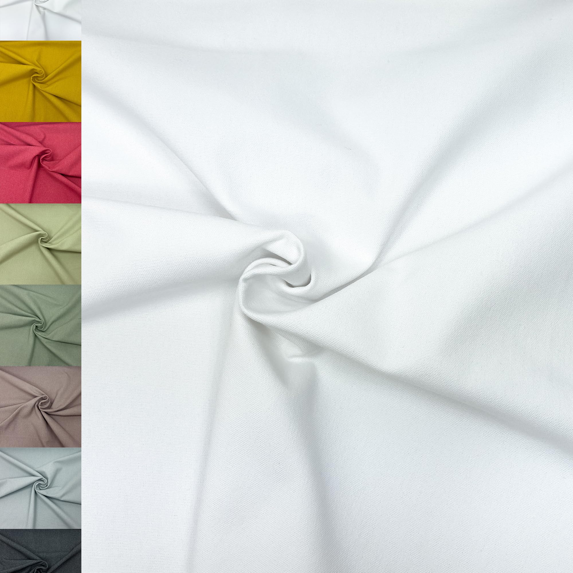 MAGAM-Stoffe Paris fester Canvas Stoff Kleidung Polsterstoff Meterware 50cm (16. Schwarz)