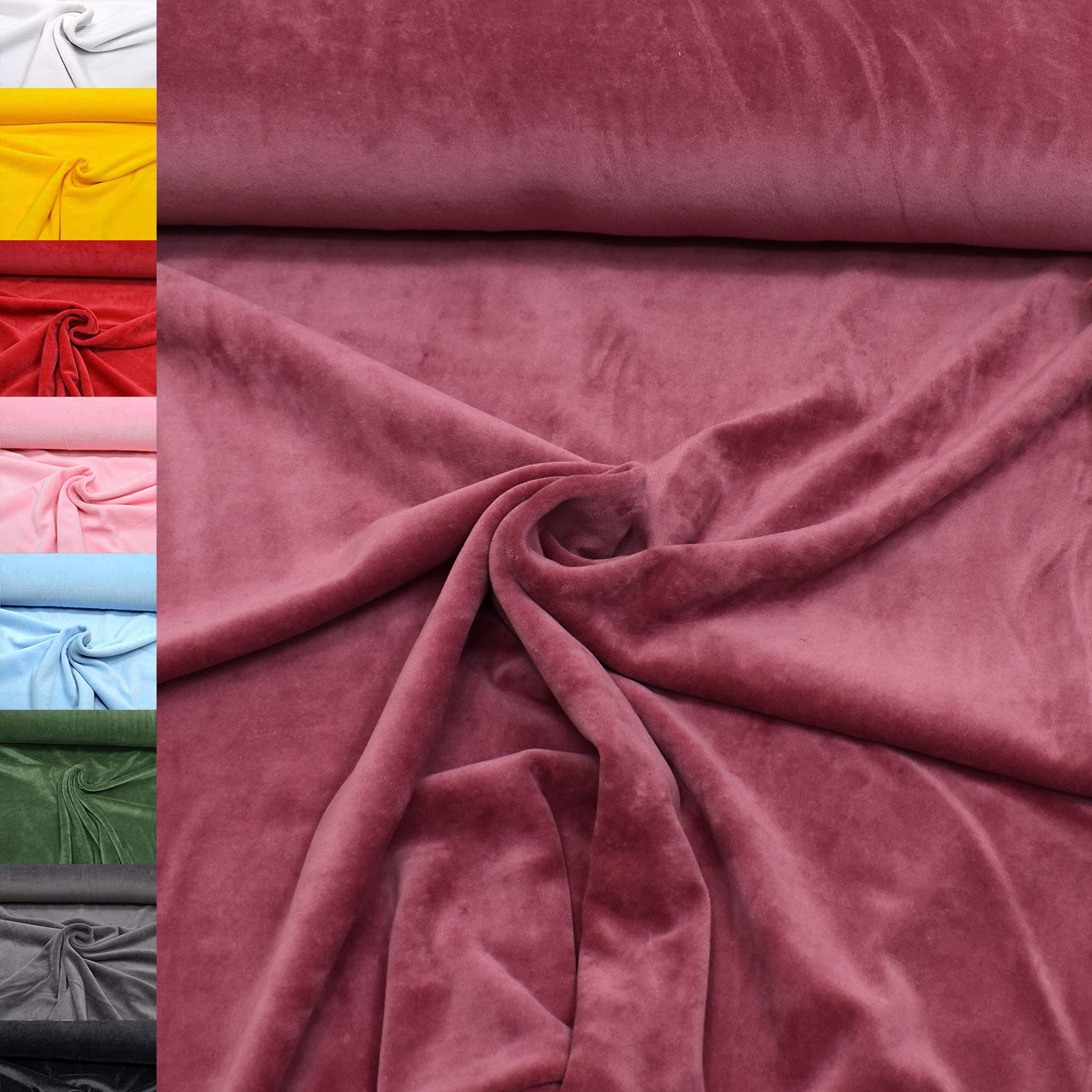 MAGAM-Stoffe Stella Nicki Stoff uni Oeko-Tex Meterware 50cm (32. Schwarz)