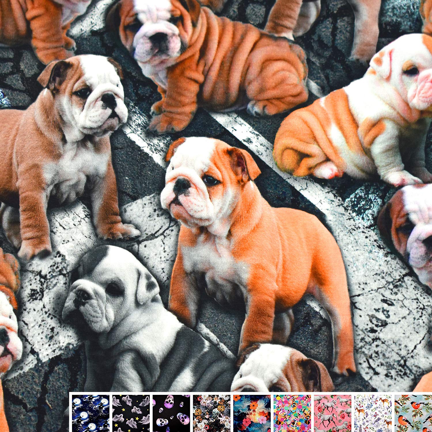 MAGAM-Stoffe Matthew Kinder Jersey Stoff Oeko-Tex Meterware 50cm (Hummer)