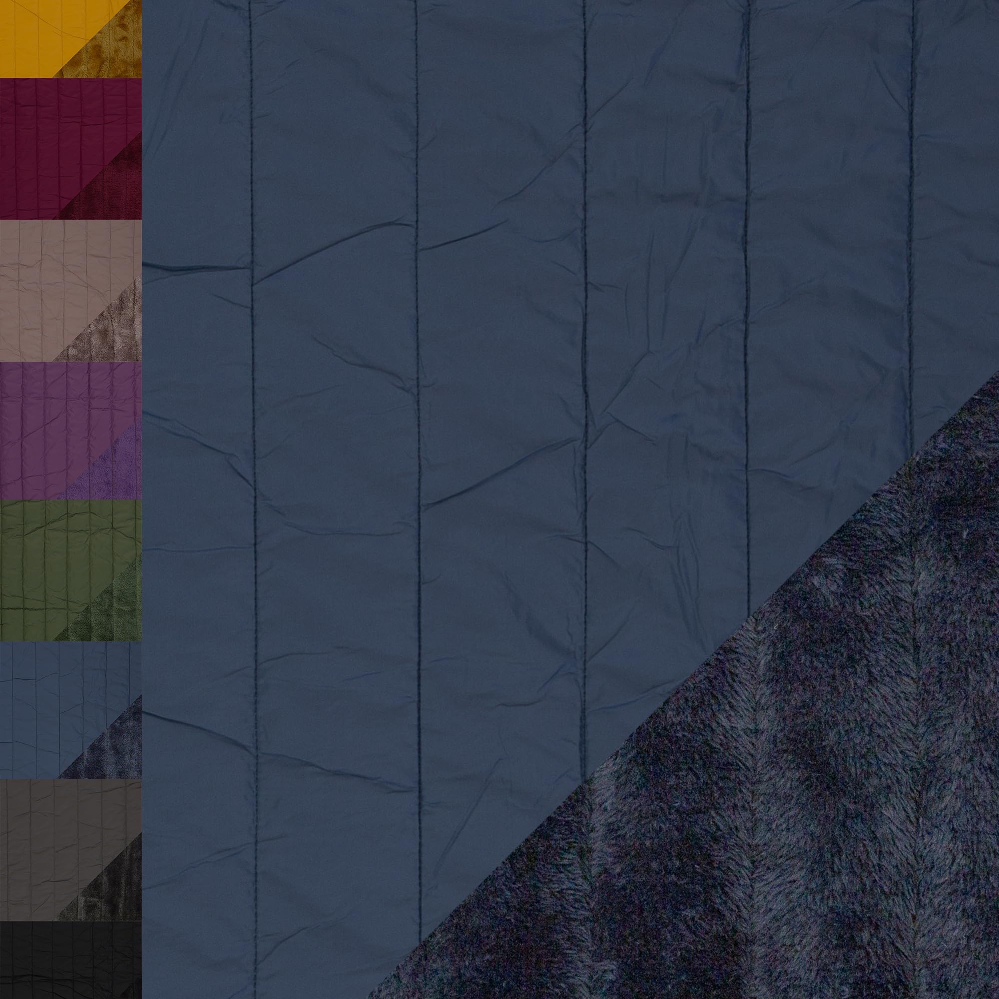 MAGAM-Stoffe Stepper warmer weicher Steppstoff mit Plüsch Meterware ab 50cm (01. Ocker gelb)