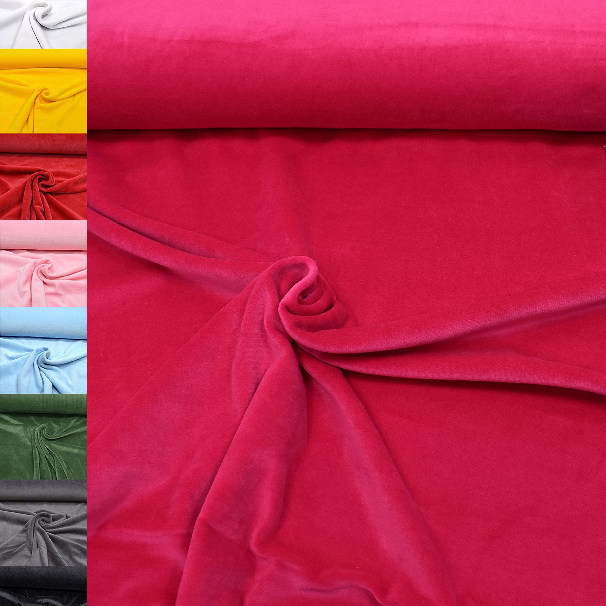 MAGAM-Stoffe Stella Nicki Stoff uni Oeko-Tex Meterware 50cm (32. Schwarz)