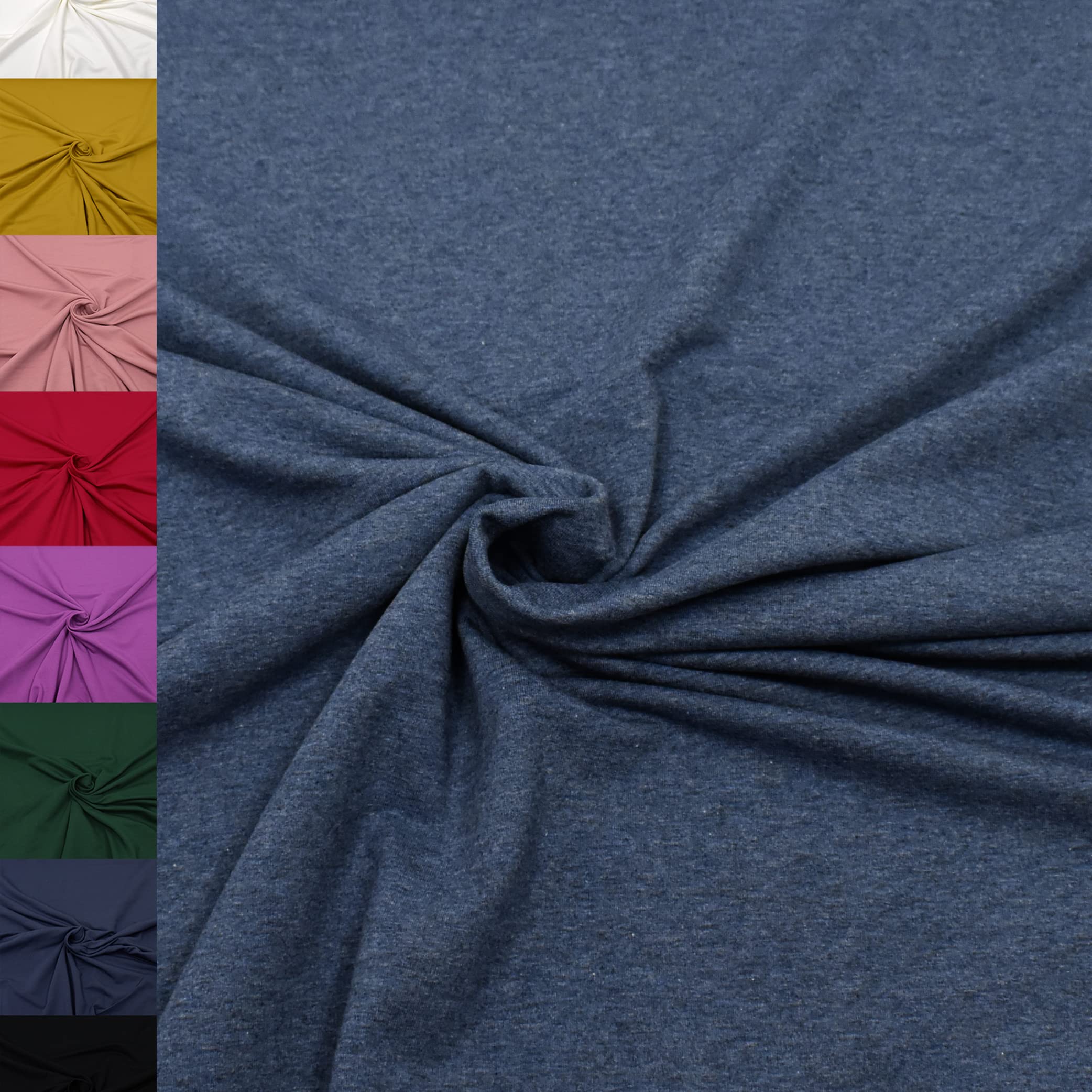 MAGAM-Stoffe Theo French Terry uni Sweat Stoff Oeko-Tex Meterware 50cm (26. Beige)