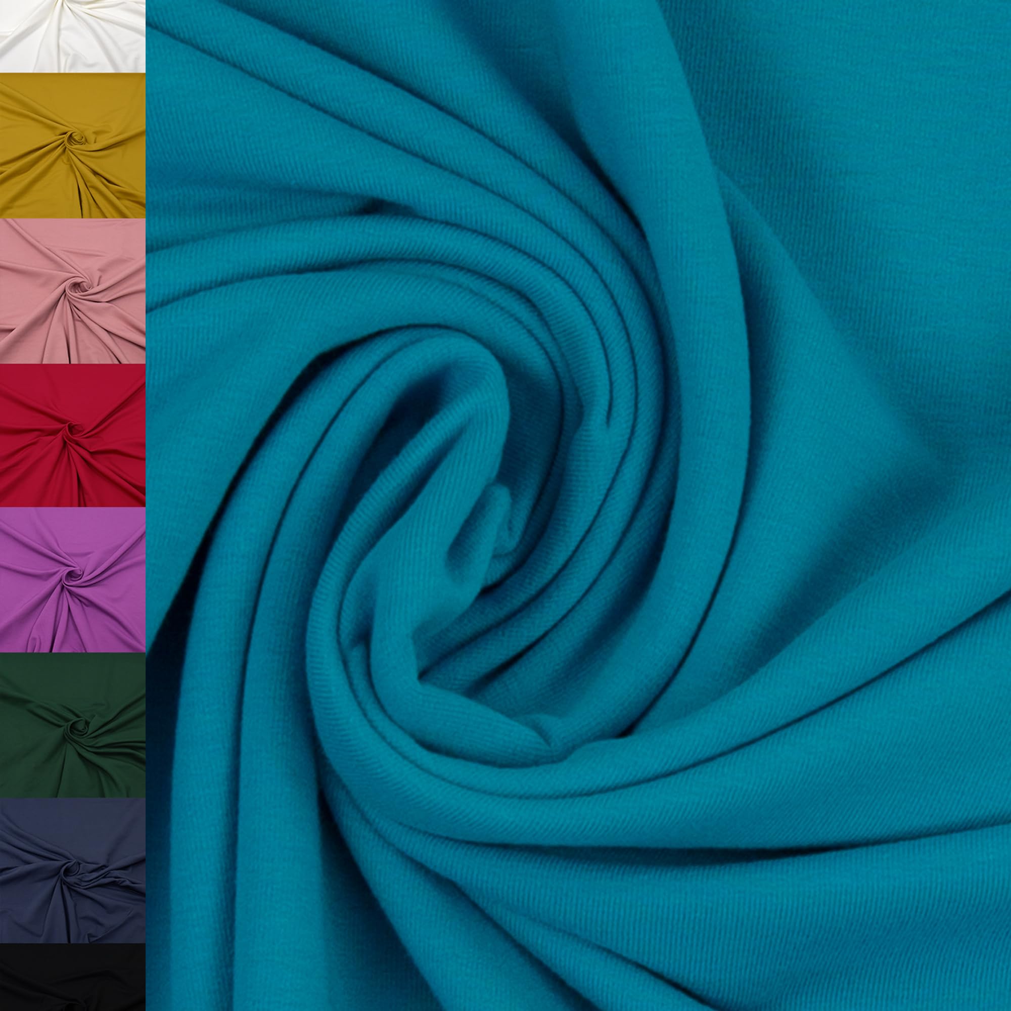 MAGAM-Stoffe Finn Jersey Stoff uni Oeko-Tex Meterware 50cm (29. Dunkelgrau)