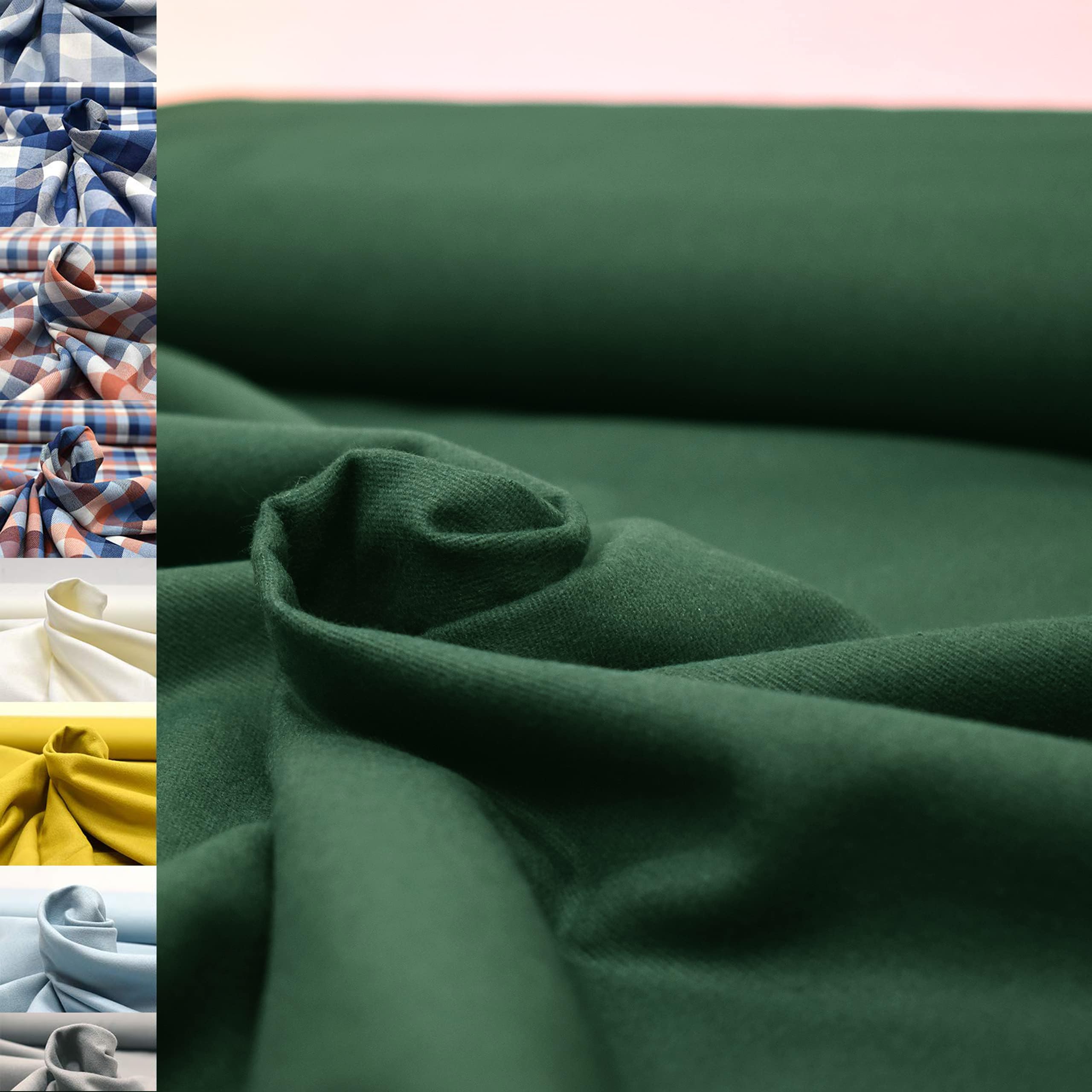 MAGAM-Stoffe Aberdeen Mode Stoff Denim Jeans Flanell Meterware 50cm (Dino weiß)