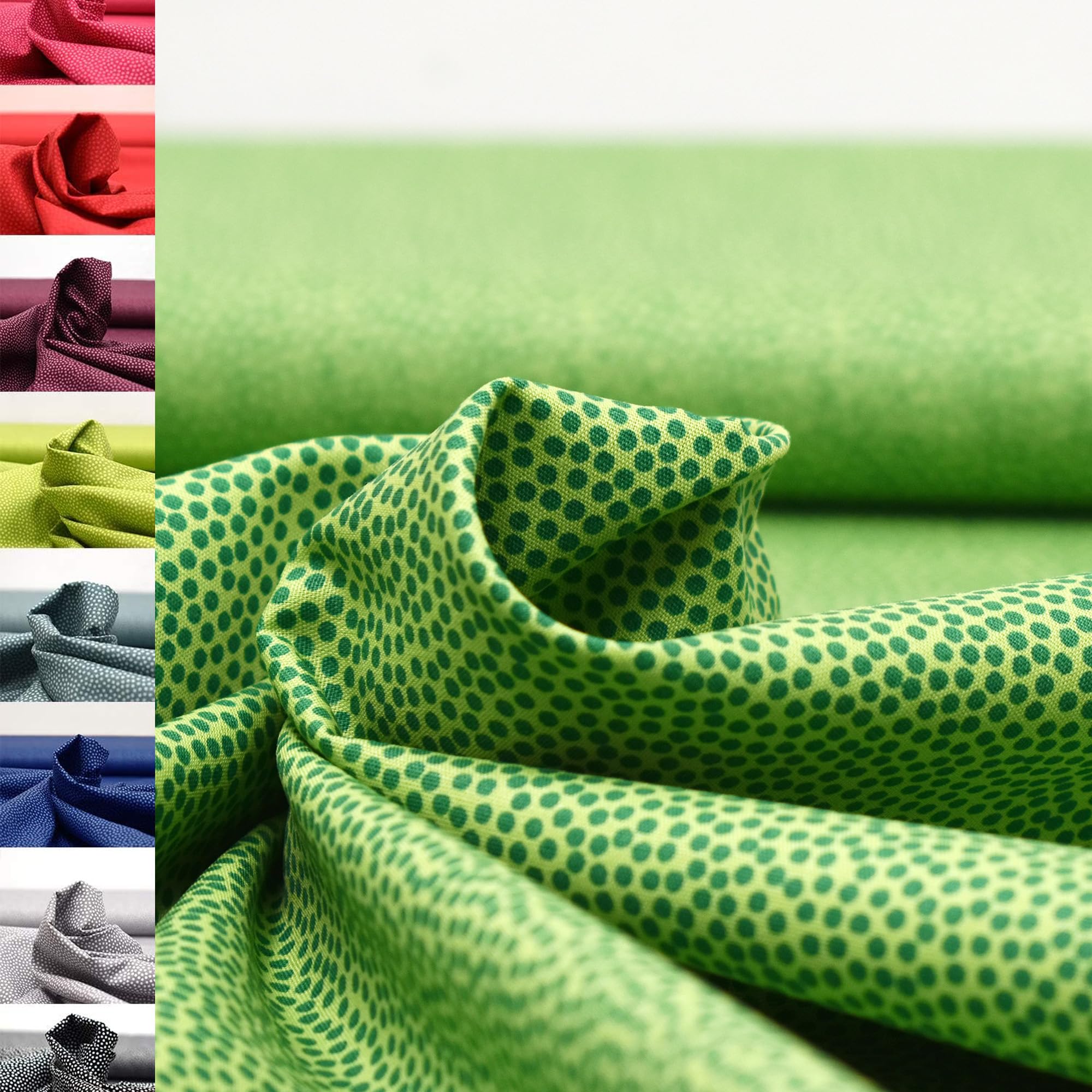 MAGAM-Stoffe Keno Tupfen Baumwollstoff Oeko-Tex Meterware 50cm (02. Orange)