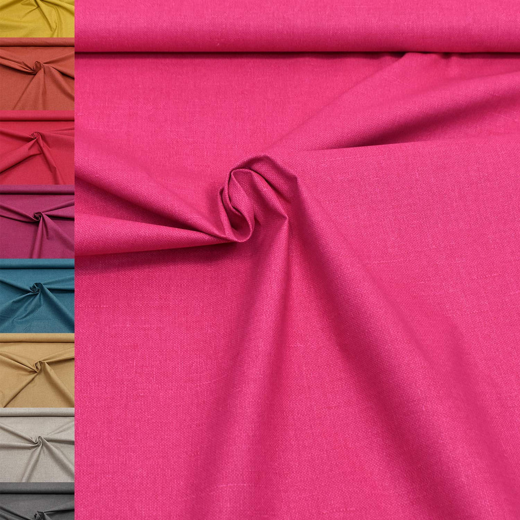 MAGAM-Stoffe Nele Baumwollstoff mit Leinen-Optik Oeko-Tex Meterware 50cm (04. Beeren-Rot)