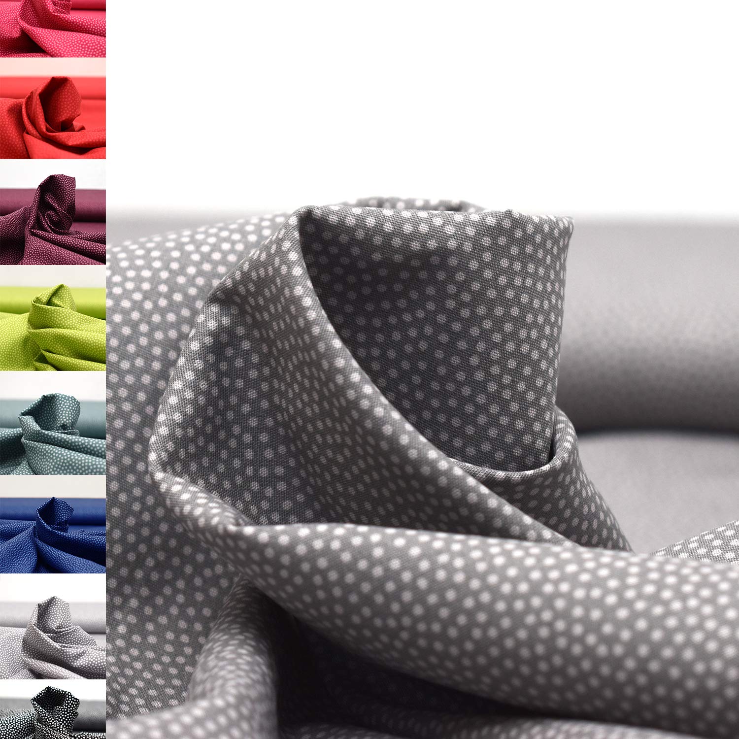 MAGAM-Stoffe Keno Tupfen Baumwollstoff Oeko-Tex Meterware 50cm (02. Orange)