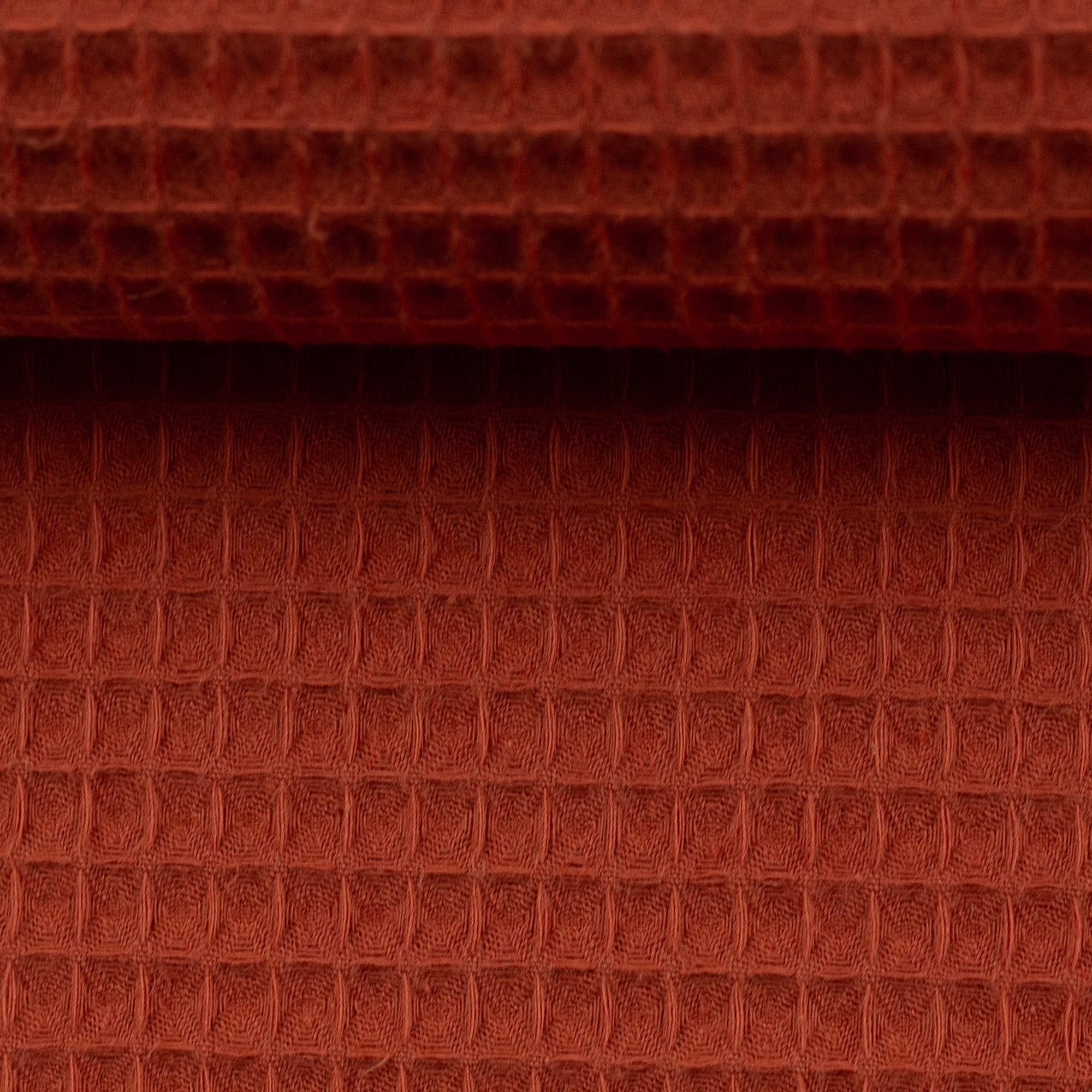 MAGAM-Stoffe Ella Waffel Stoff 100% Baumwollstoff Oeko-Tex Meterware 50cm (16. Aubergine)