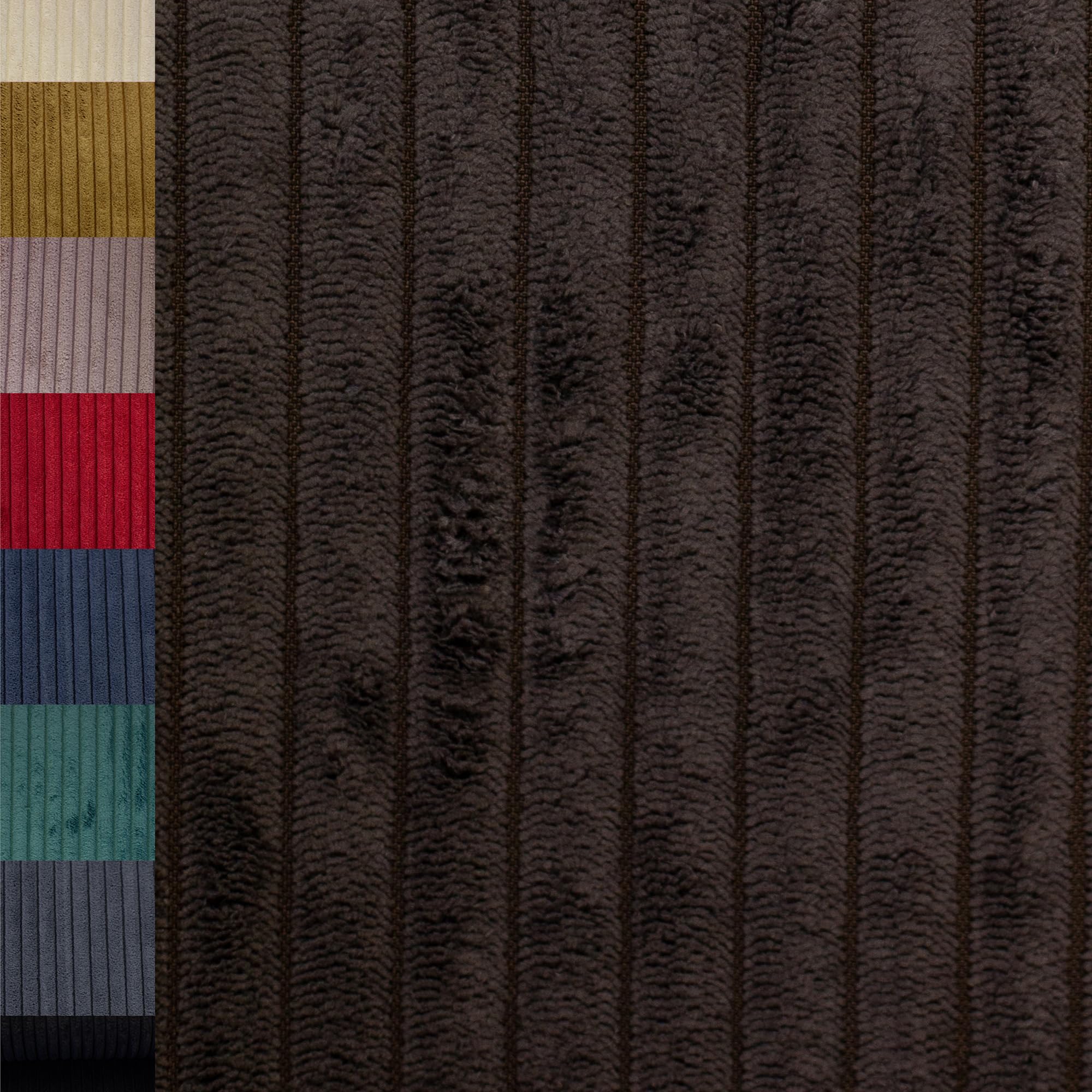 MAGAM-Stoffe Wien Samtcord Deko Polster Taschen Kleidung Breitcord Meterware ab 50cm (15. Petrol dunkel)