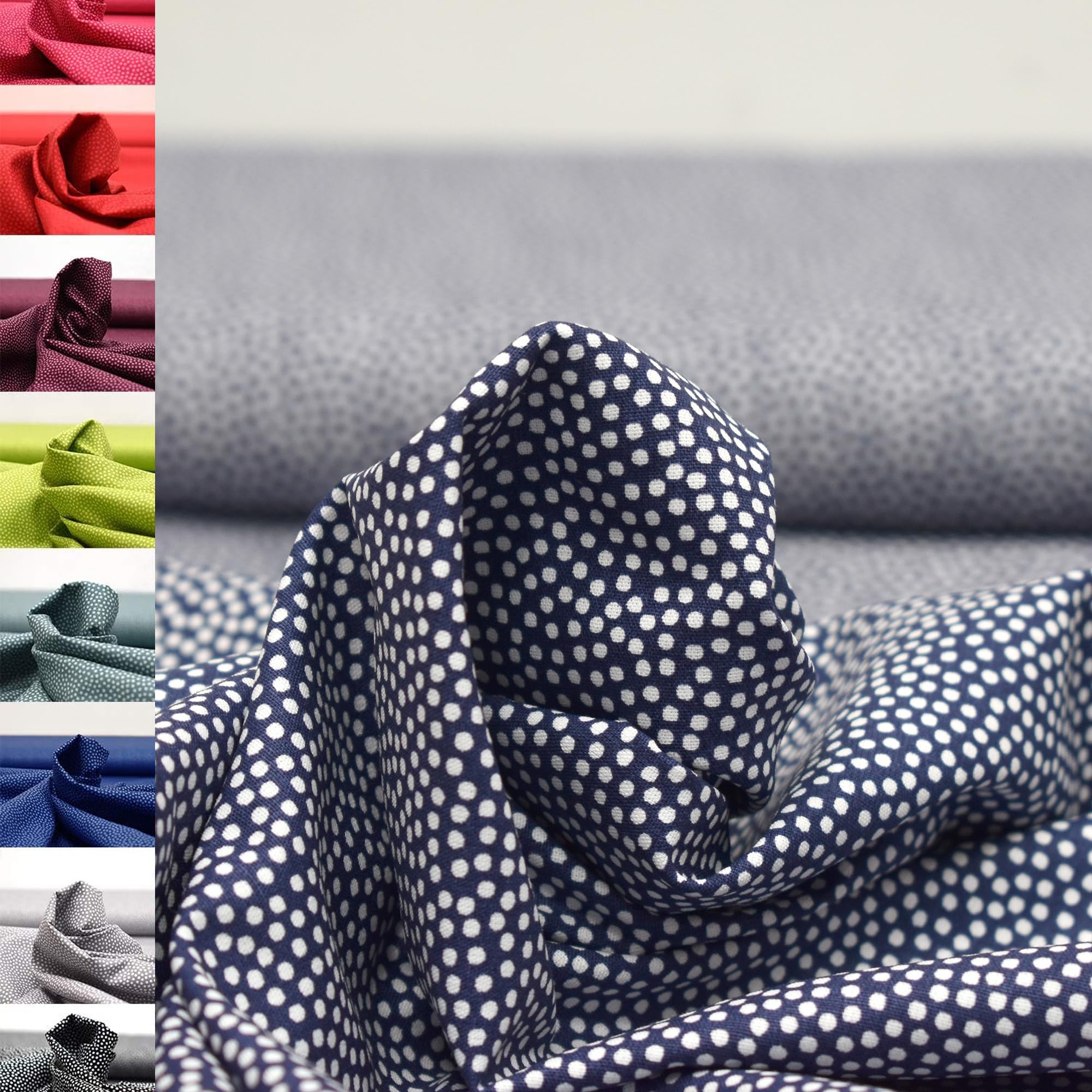 MAGAM-Stoffe Keno Tupfen Baumwollstoff Oeko-Tex Meterware 50cm (02. Orange)