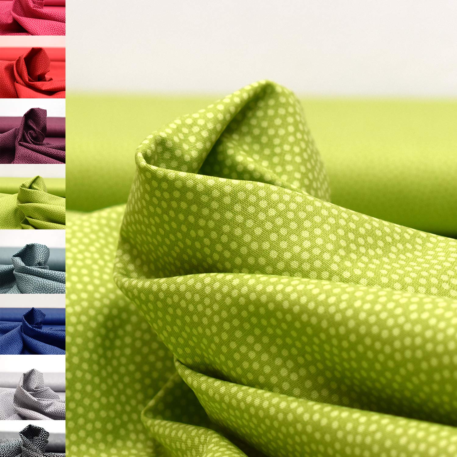 MAGAM-Stoffe Keno Tupfen Baumwollstoff Oeko-Tex Meterware 50cm (02. Orange)