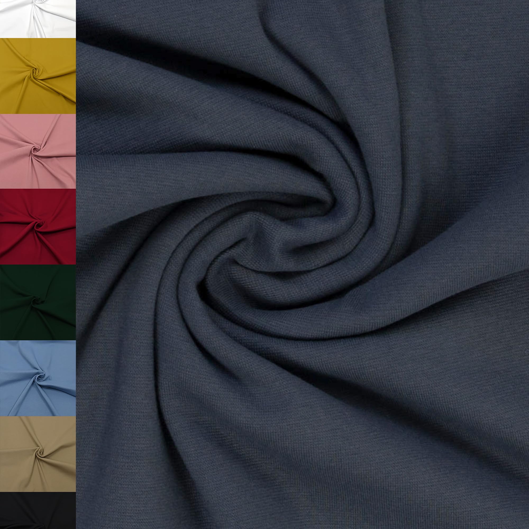 MAGAM-Stoffe Noah Bündchenstoff Feinstrick uni Oeko-Tex Meterware 50cm (18. Aqua türkis)