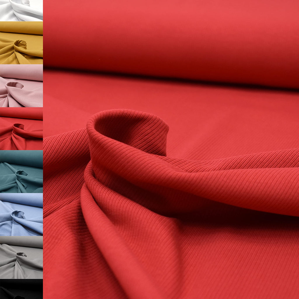 MAGAM-Stoffe Matteo Rippen Jersey Mode Stoff Meterware 50cm (Fiona Blümchen lila)