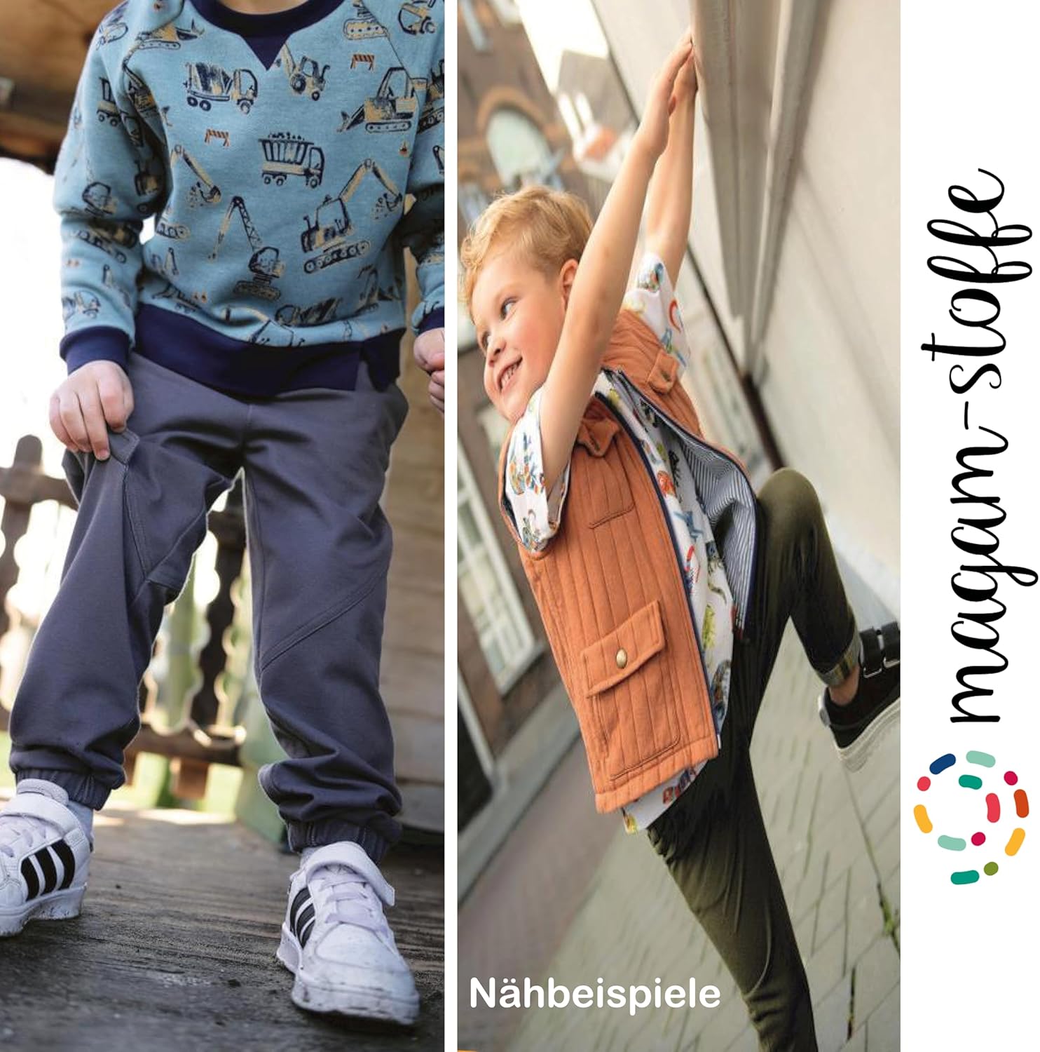 MAGAM-Stoffe Jonas Stretchjeans uni Denim Jeansstoff OEKO-TEX Meterware 50cm (01. Natur weiß)