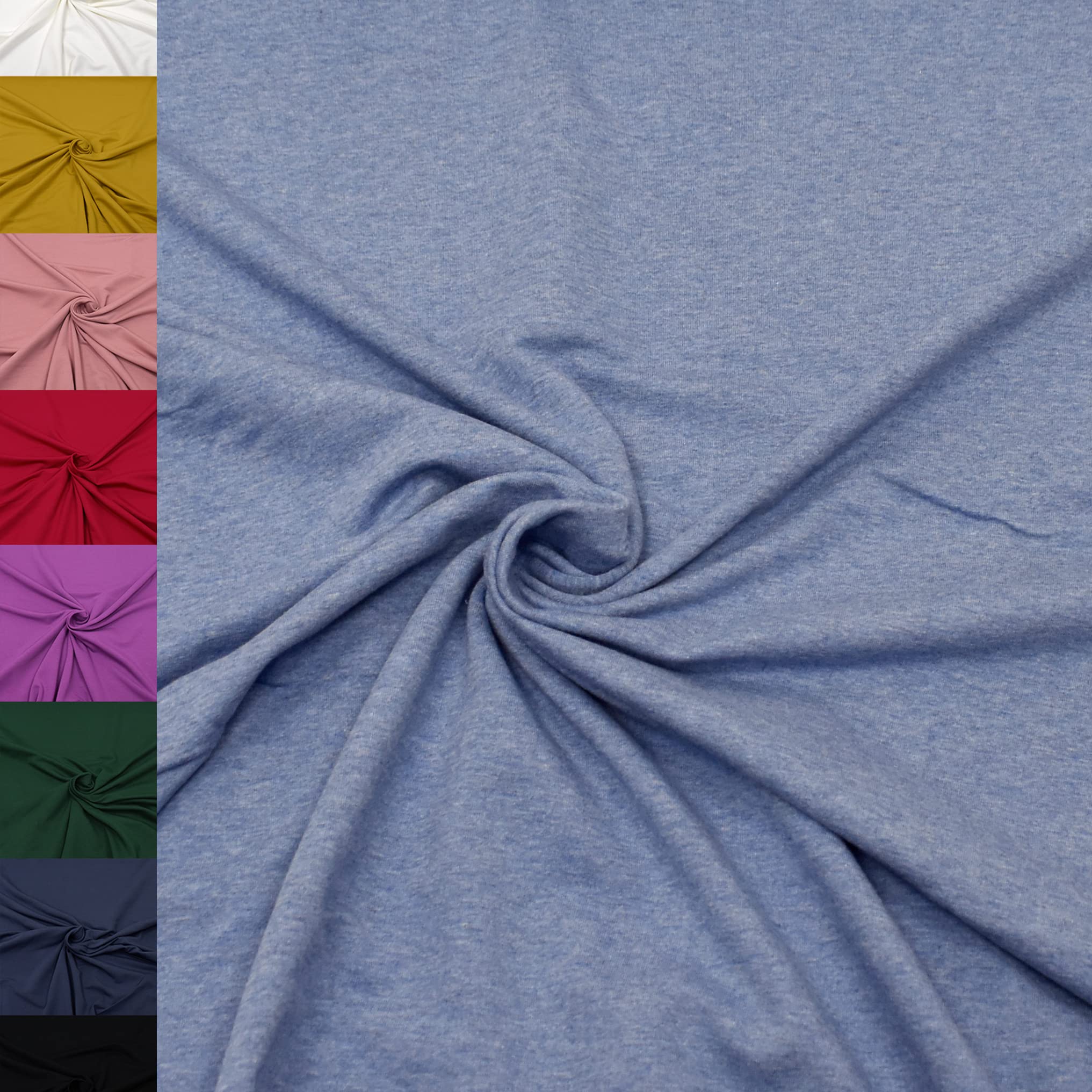 MAGAM-Stoffe Theo French Terry uni Sweat Stoff Oeko-Tex Meterware 50cm (26. Beige)