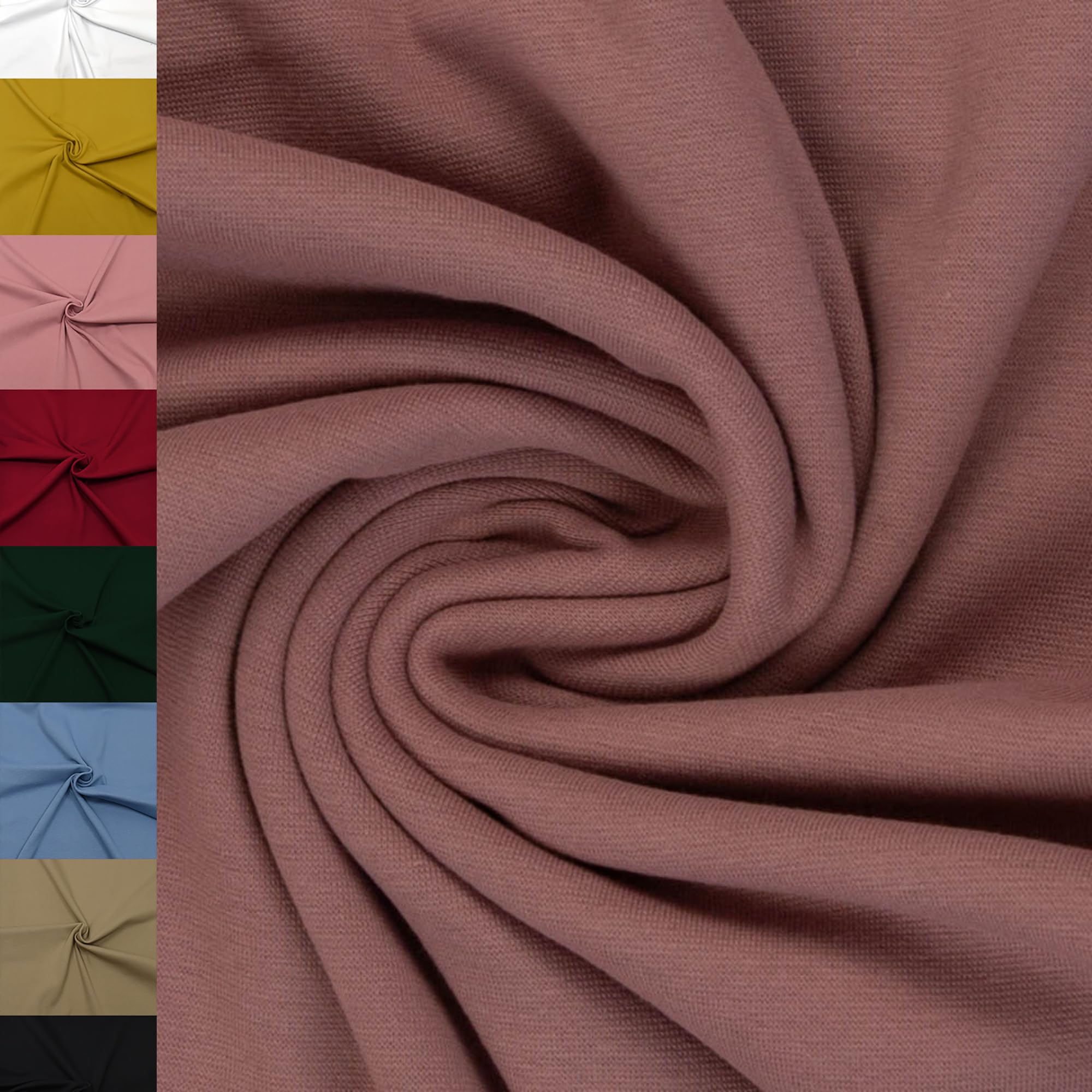 MAGAM-Stoffe Noah Bündchenstoff Feinstrick uni Oeko-Tex Meterware 50cm (18. Aqua türkis)