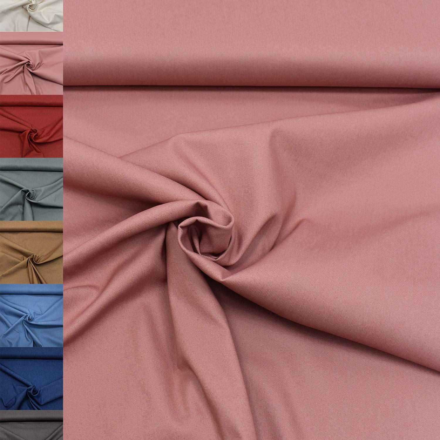 MAGAM-Stoffe Henri fester Jeansstoff uni Denim OEKO-TEX Meterware 50cm (13. Grau)