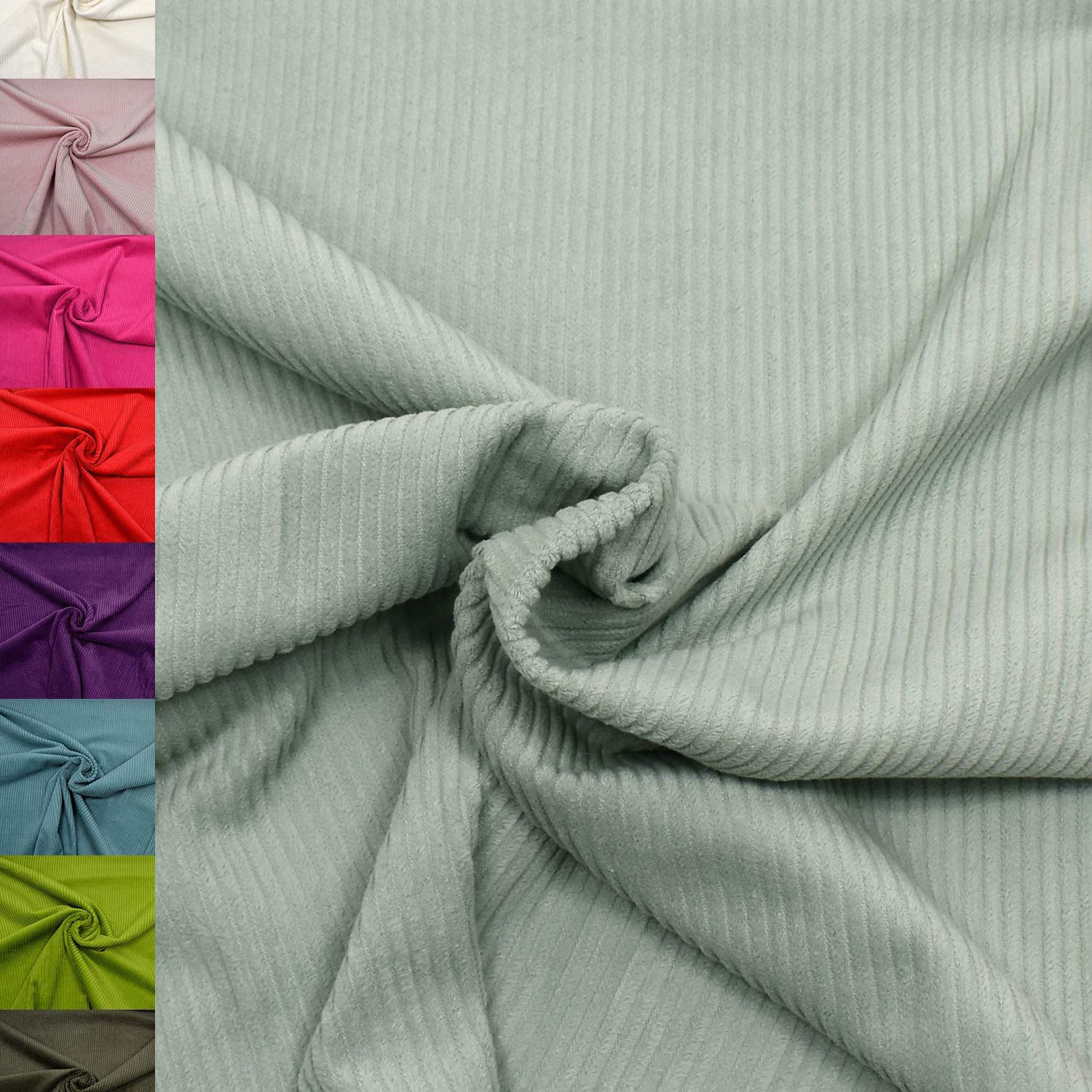 MAGAM-Stoffe Yanis Breitcord Cordstoff 100% Baumwolle Bekleidung Möbel Meterware 50cm (01. Warm gelb)