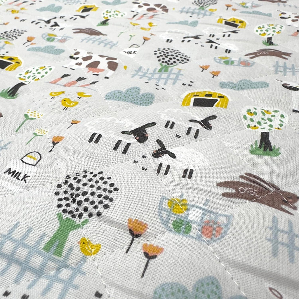 MAGAM-Stoffe Alma Steppstoff Baumwollstoff Oeko-Tex Meterware 50cm (Bauernhof)