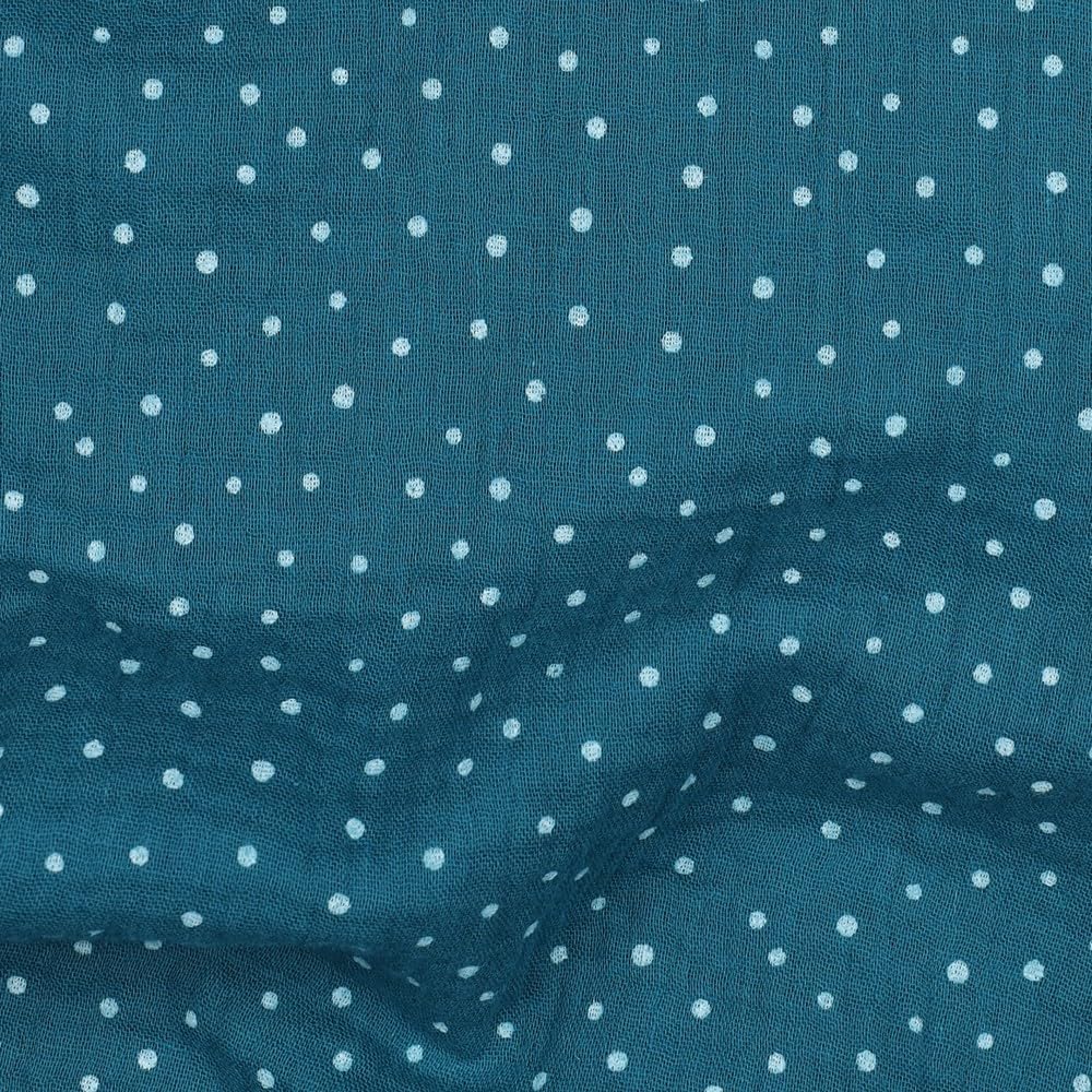 MAGAM-Stoffe Paul Musselin Mulltuch Kinder Baumwollstoff Oeko-Tex Meterware 50cm (Haselnuss & bunte Blätter)