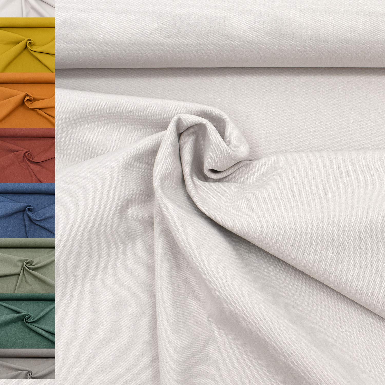 MAGAM-Stoffe Paris fester Canvas Stoff Kleidung Polsterstoff Meterware 50cm (16. Schwarz)