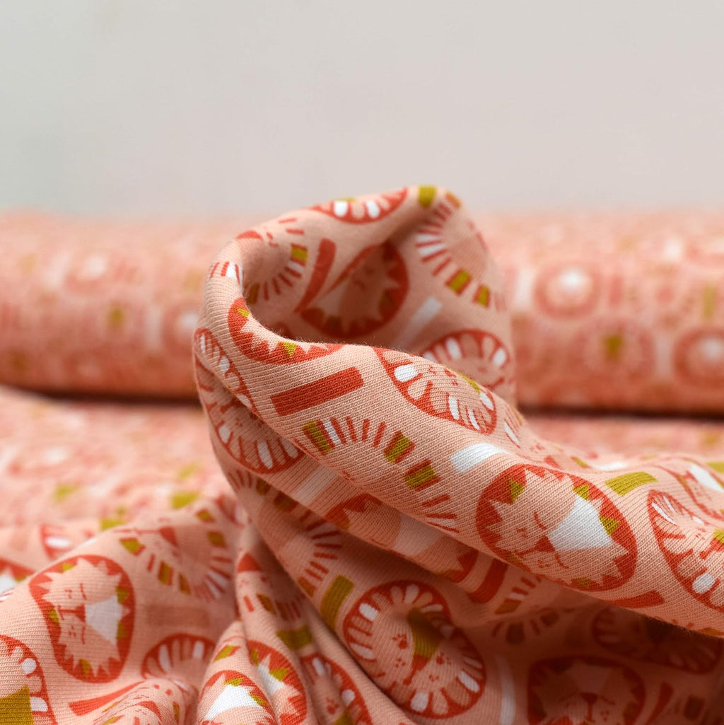 MAGAM-Stoffe König der Tiere Kinder Jersey Stoff Oeko-Tex Meterware 50cm (2. Apricot)