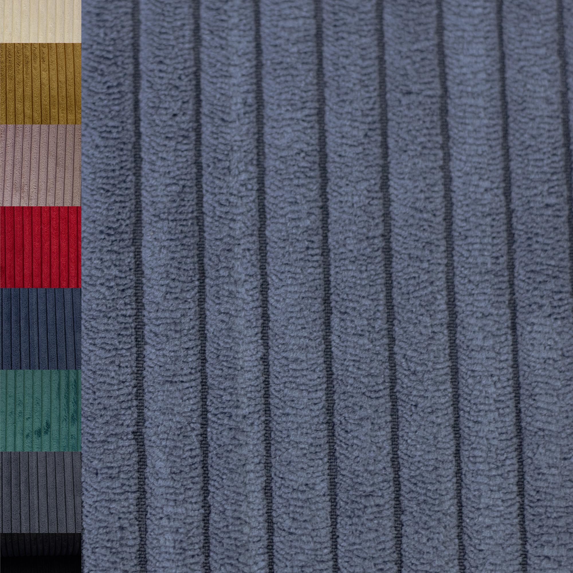 MAGAM-Stoffe Wien Samtcord Deko Polster Taschen Kleidung Breitcord Meterware ab 50cm (15. Petrol dunkel)