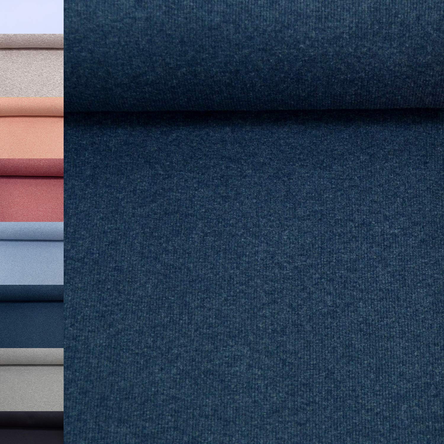 MAGAM-Stoffe Laura Bündchenstoff Grobstrick uni Bio Meterware 50cm (08. Alt Mint)