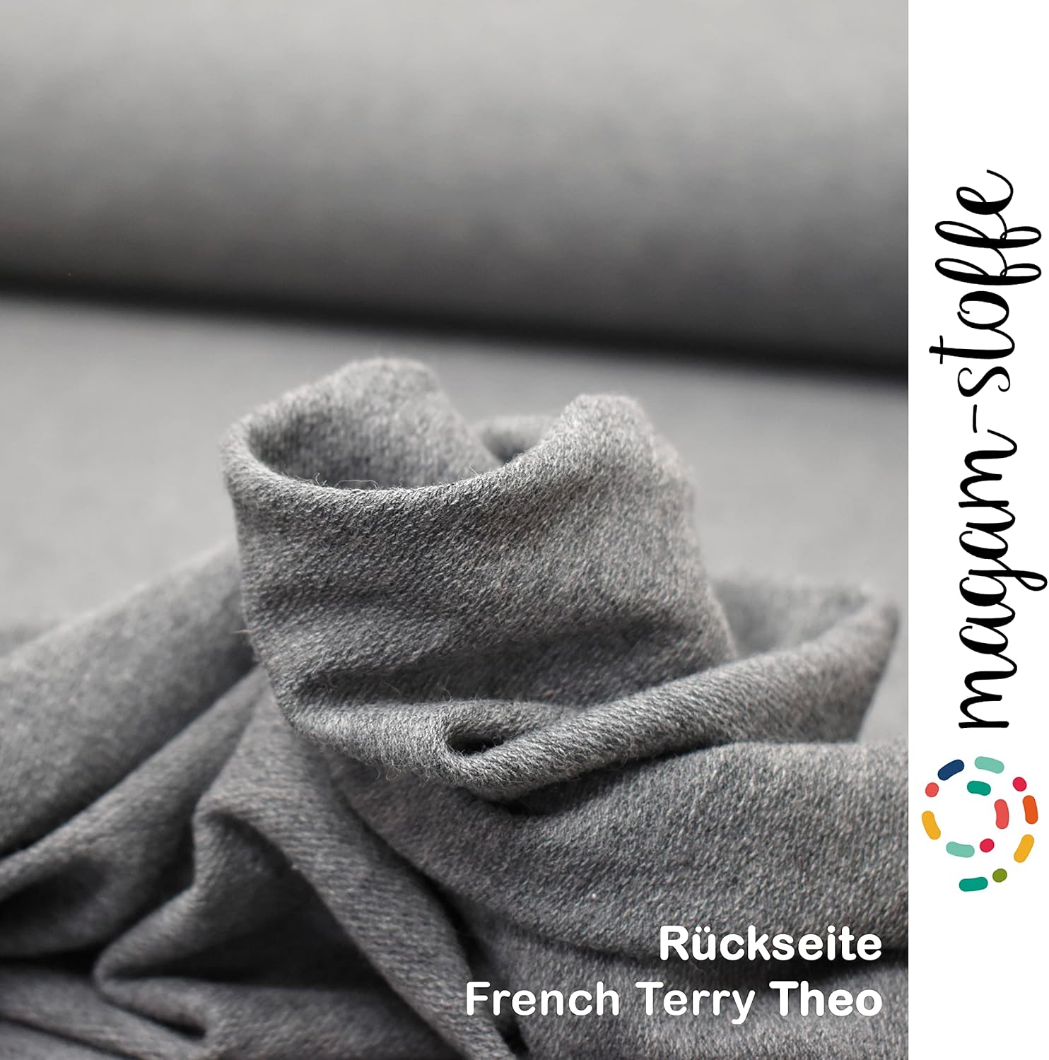 MAGAM-Stoffe Theo French Terry uni Sweat Stoff Oeko-Tex Meterware 50cm (26. Beige)