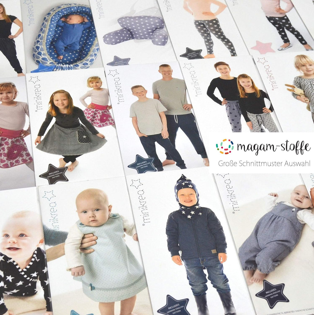 MAGAM-Stoffe Baby Set mit Lätzchen Schnittmuster Neugeborene und Babys inkl. Aufnäher Enno