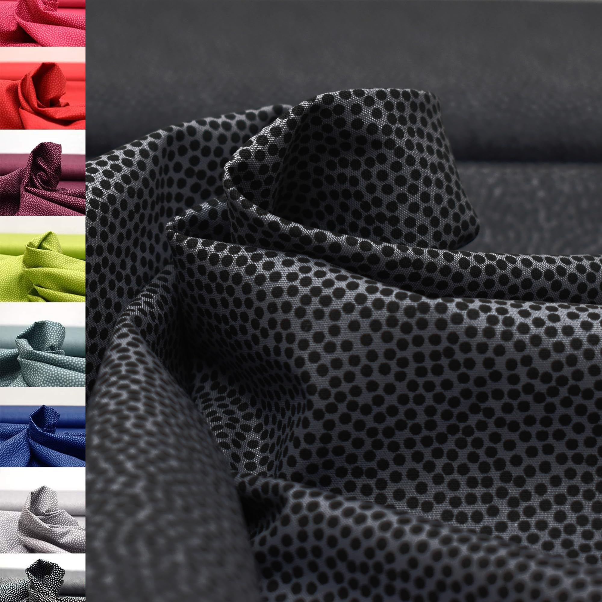 MAGAM-Stoffe Keno Tupfen Baumwollstoff Oeko-Tex Meterware 50cm (02. Orange)