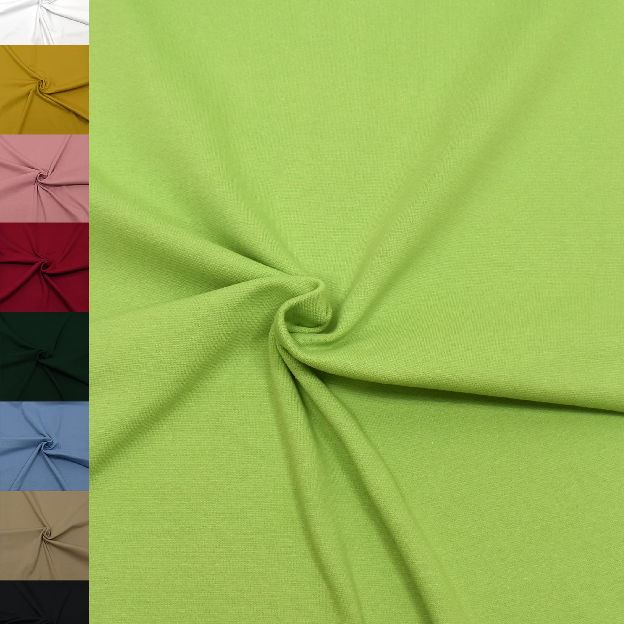 MAGAM-Stoffe Noah Bündchenstoff Feinstrick uni Oeko-Tex Meterware 50cm (18. Aqua türkis)