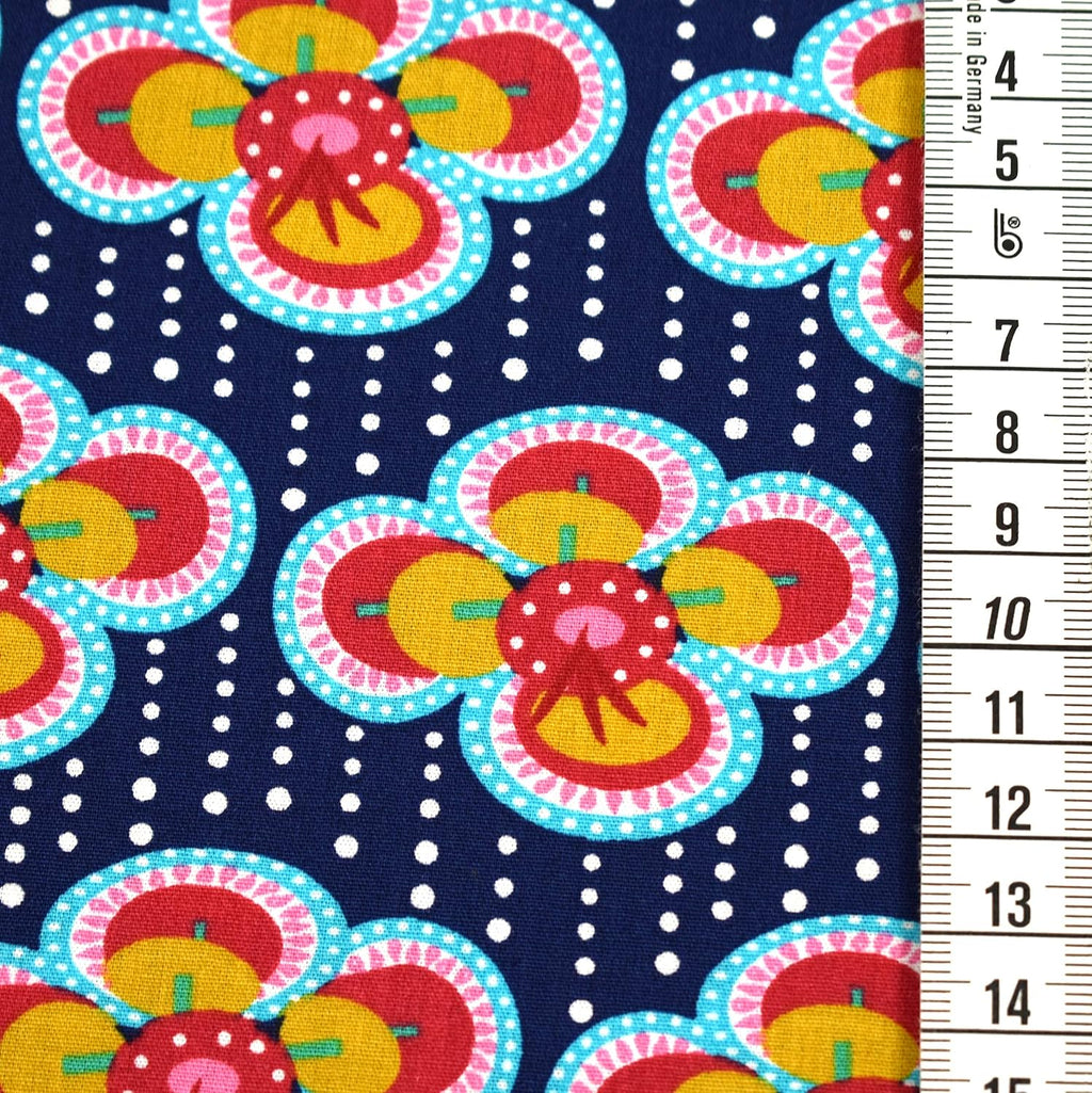 MAGAM-Stoffe Hana Blume Baumwollstoff Oeko-Tex Meterware 50cm