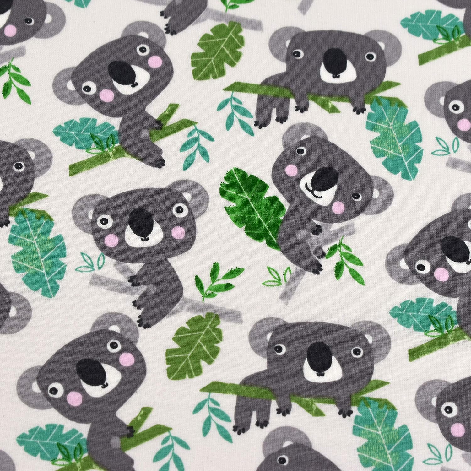 MAGAM-Stoffe Koala Bär Kinder Baumwollstoff aus Frankreich OEKO-TEX Meterware ab 50cm