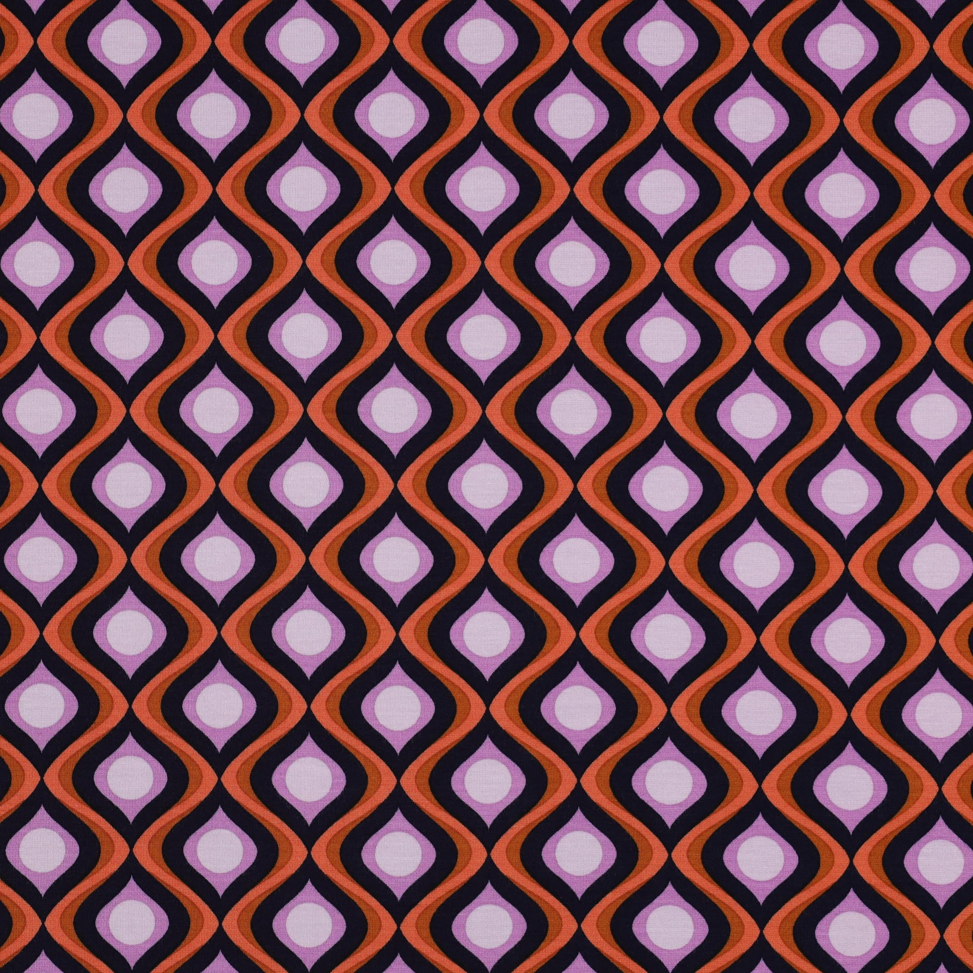 MAGAM-Stoffe Abby Mode Stoff aus Holland Viskose Meterware ab 50cm (Punta Di Roma Muster blau altrosa)